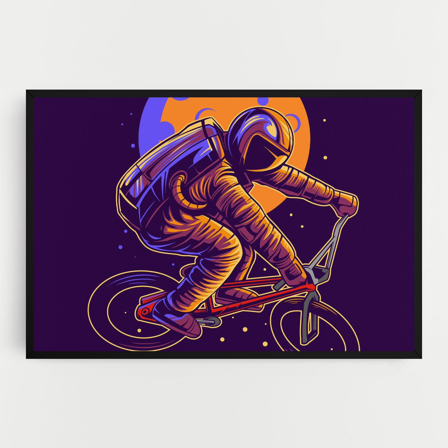 Картина на платно Moon Bike mockup 0