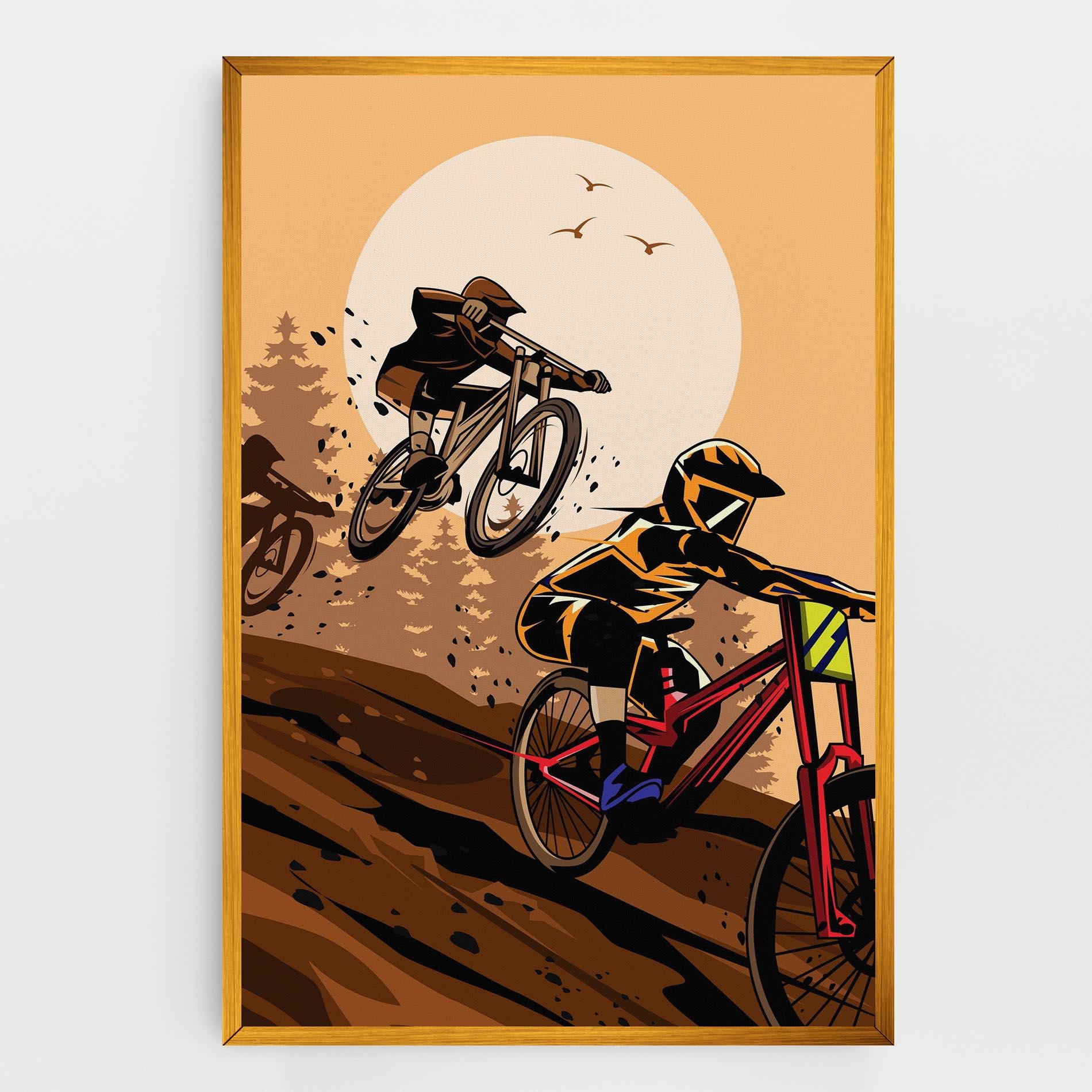 Картина на платно Downhill Bike mockup 0
