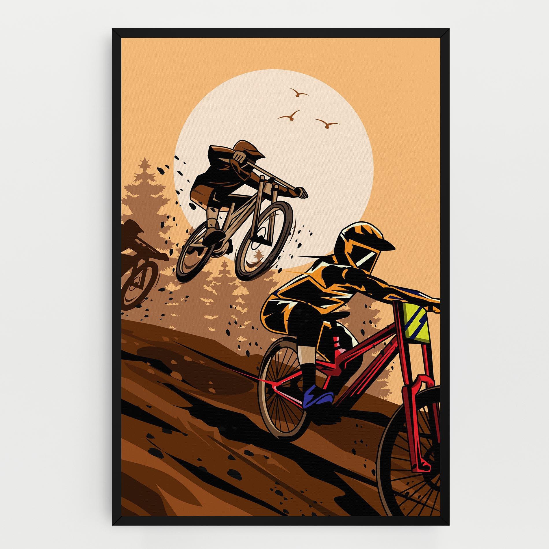 Картина на платно Downhill Bike mockup 0