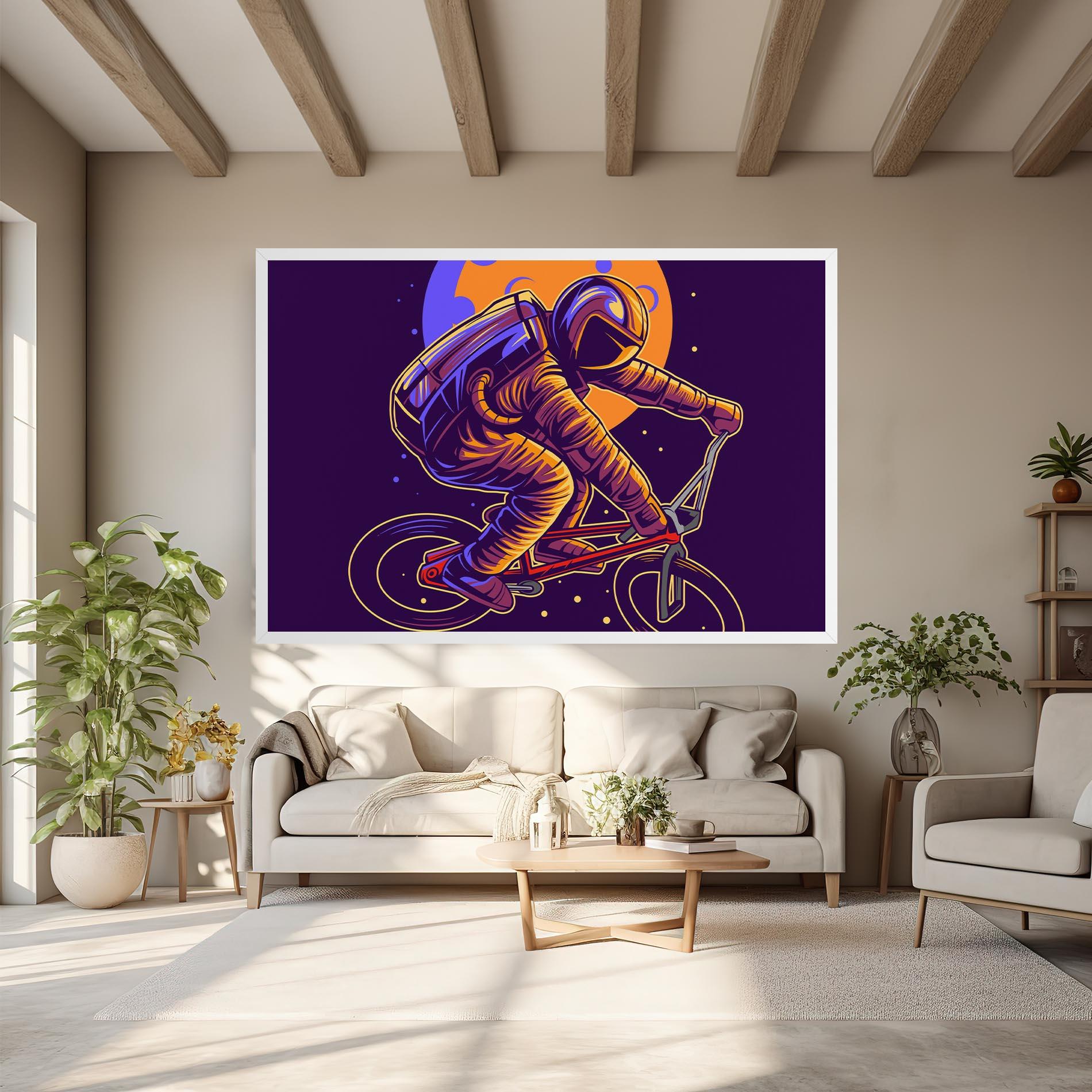 Картина на платно Moon Bike mockup 6