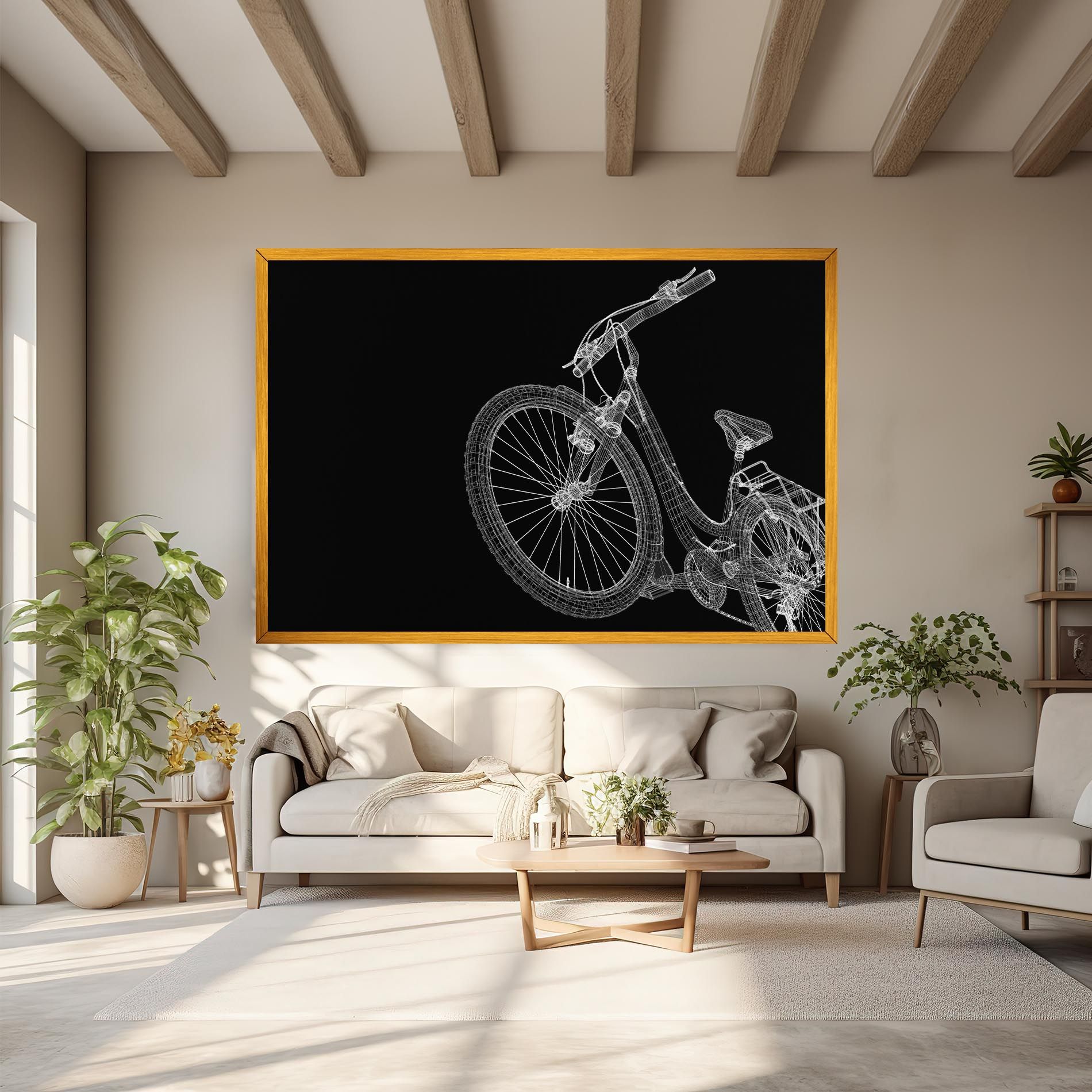 3d Bike Model On Black mockup 6