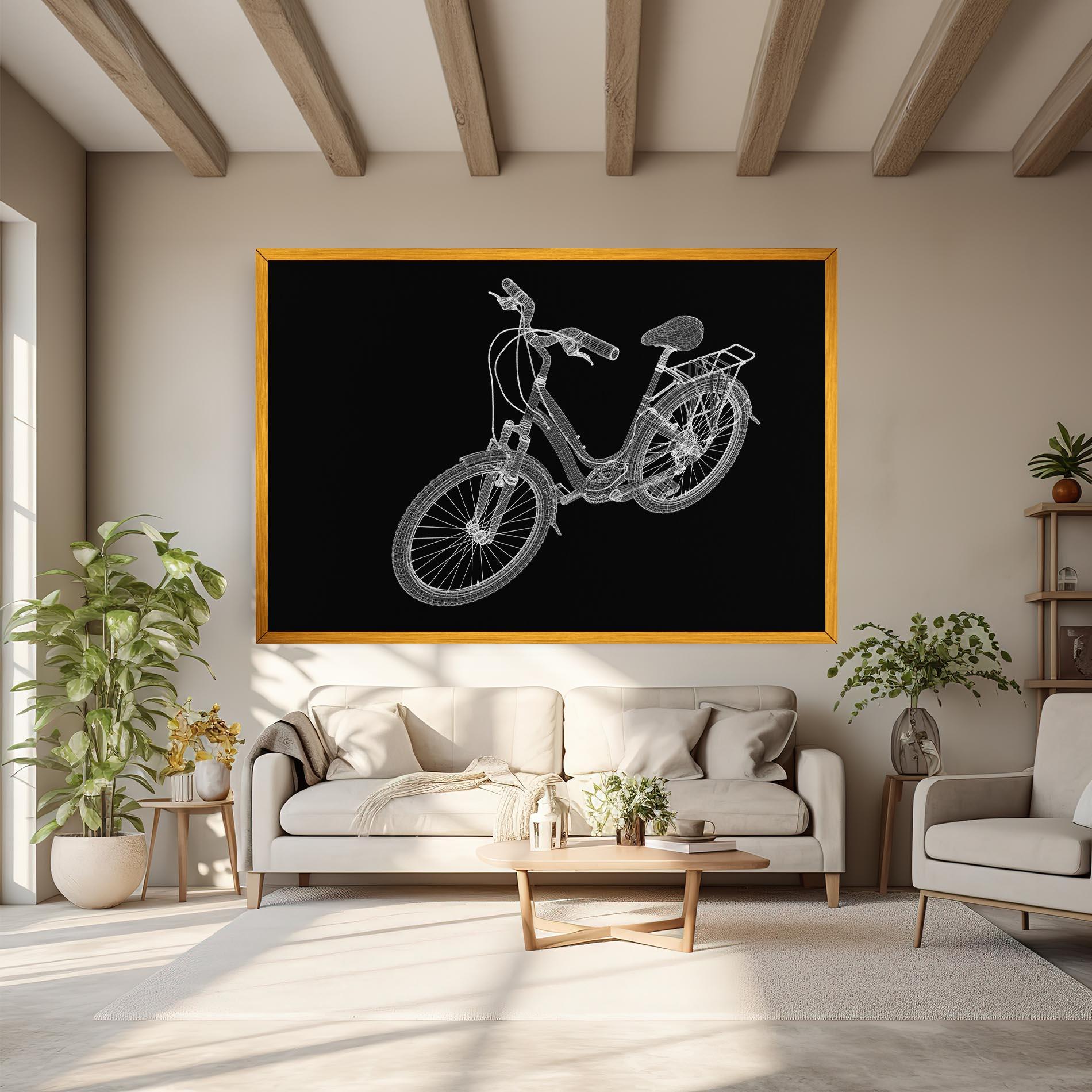 Картина на платно Bicycle 3d Model mockup 6