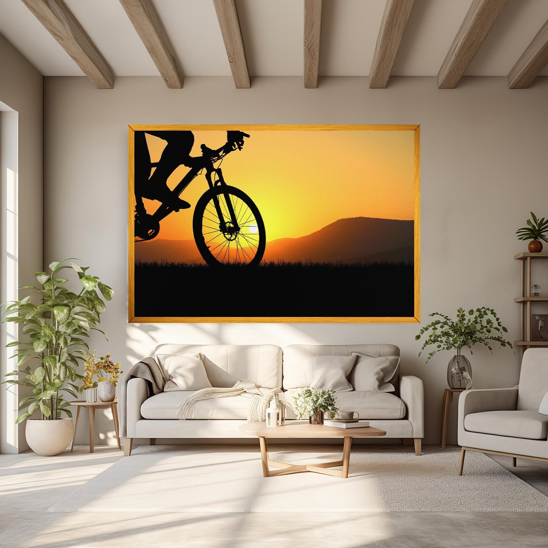 Картина на платно Mtb Silhouette View mockup 6