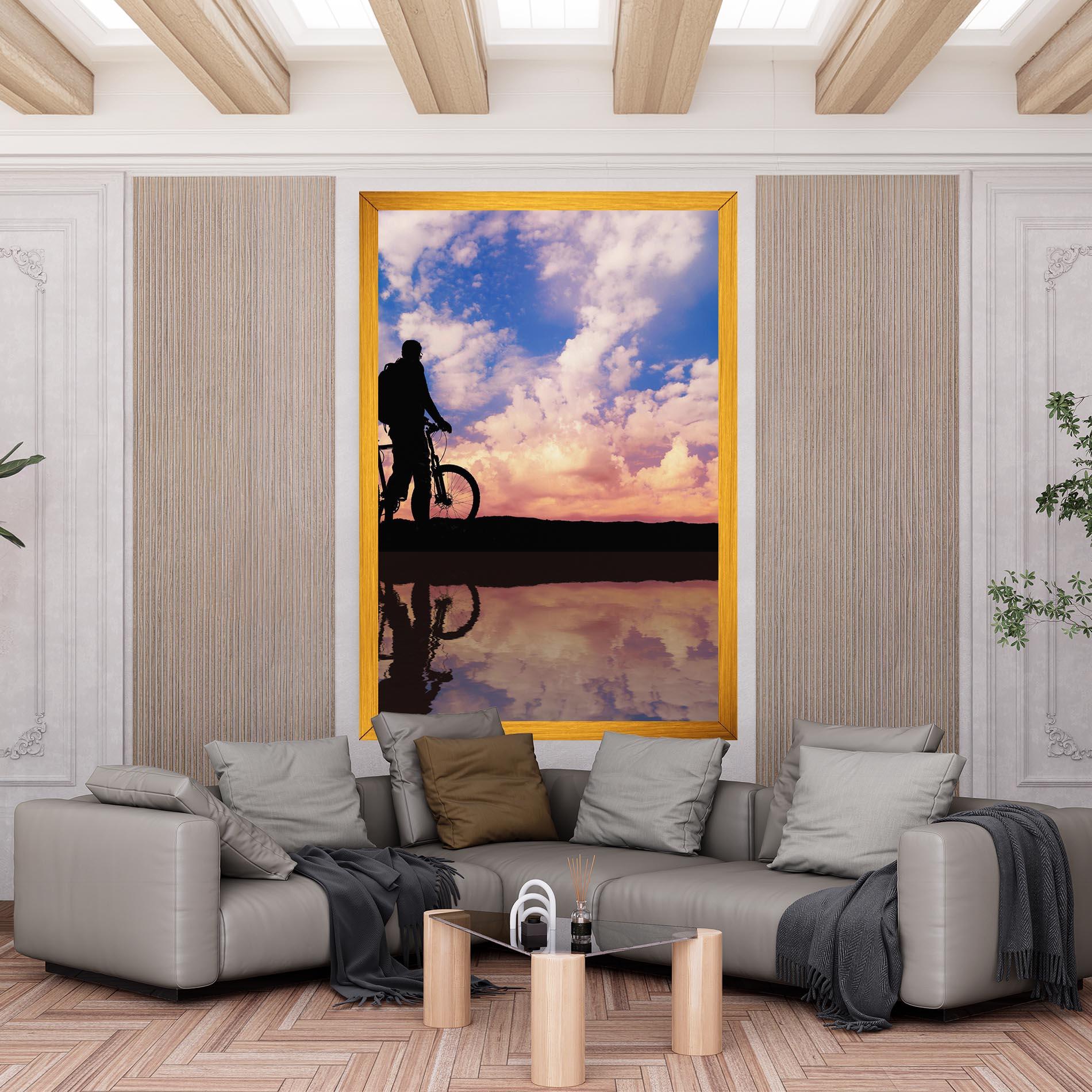 Картина на платно Bike Sunset mockup 6