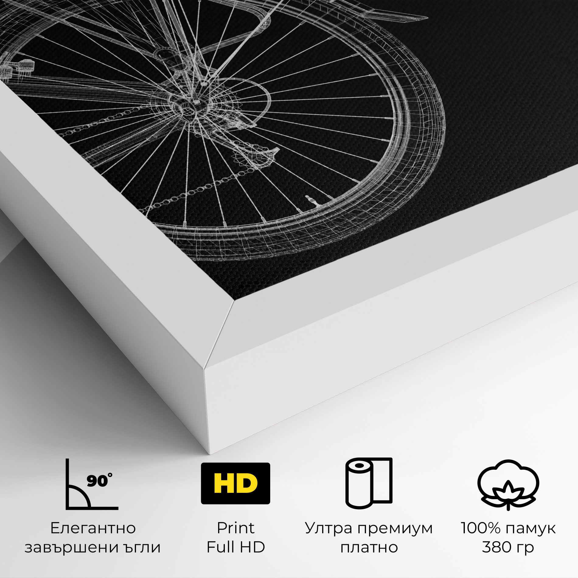 3d Wire Model Bike mockup 4