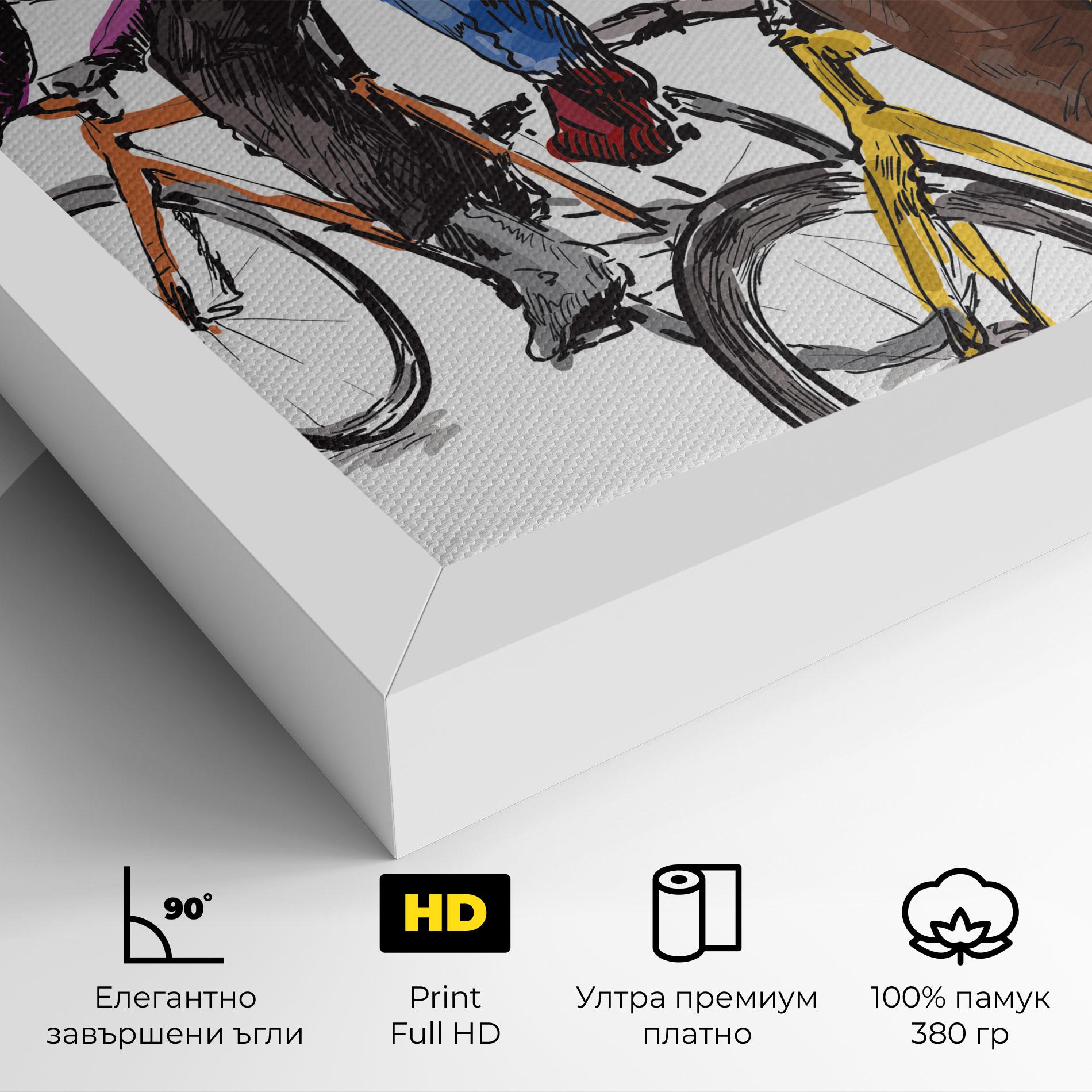 Картина на платно Bike Trip mockup 4