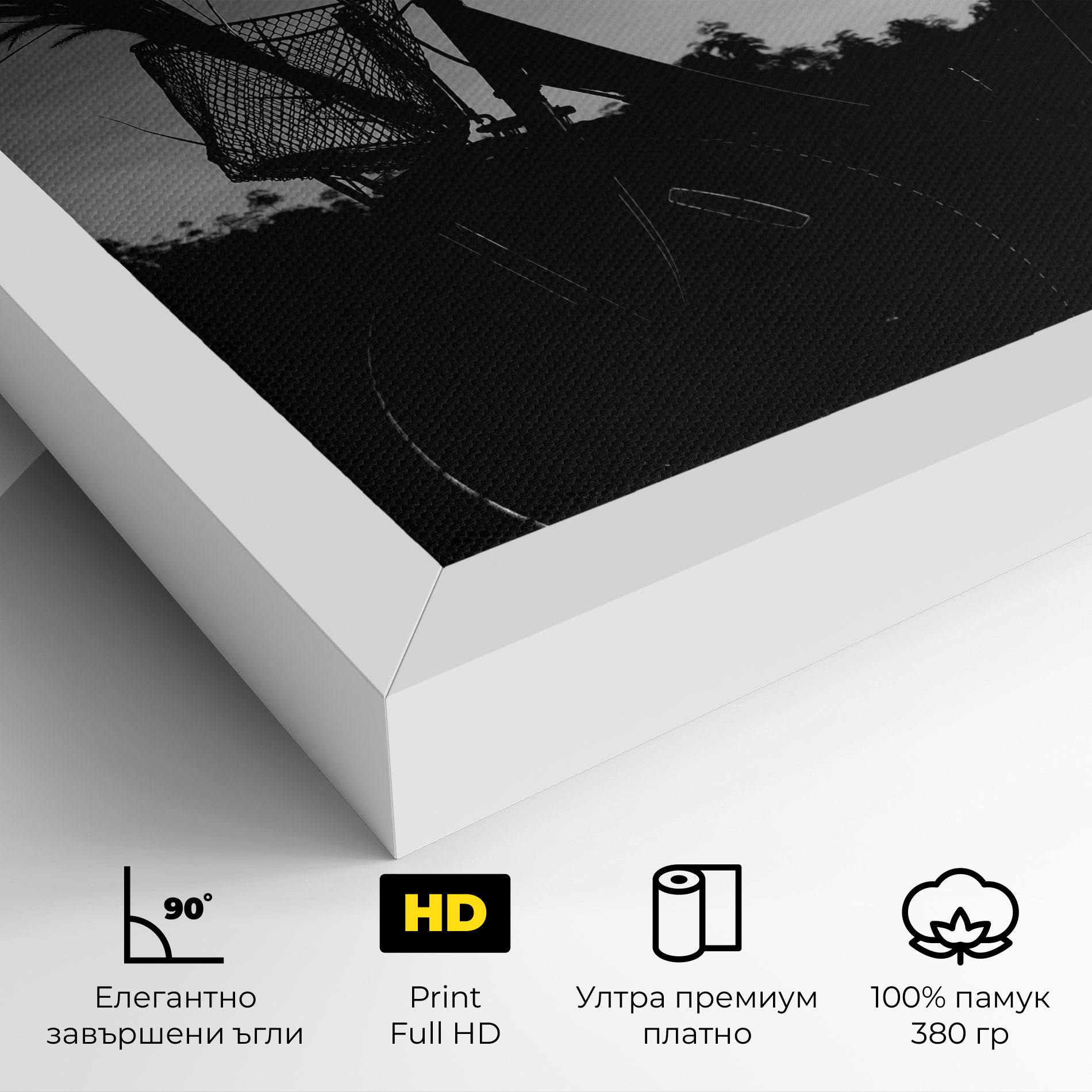 Картина на платно Black Bike Shilouette mockup 4