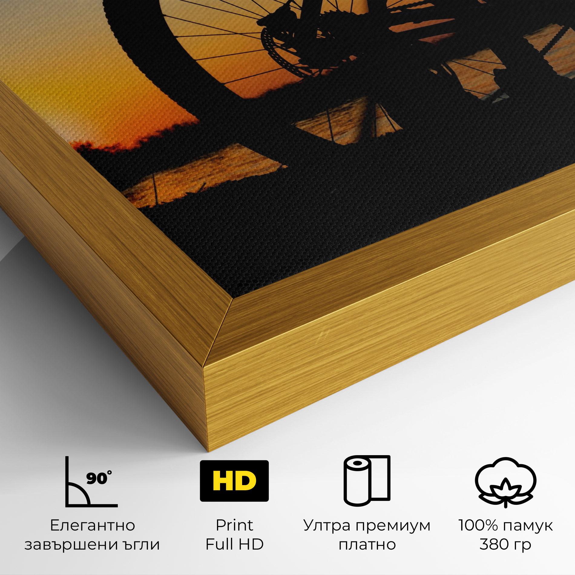 Картина на платно Beach Bike Silhouette mockup 4