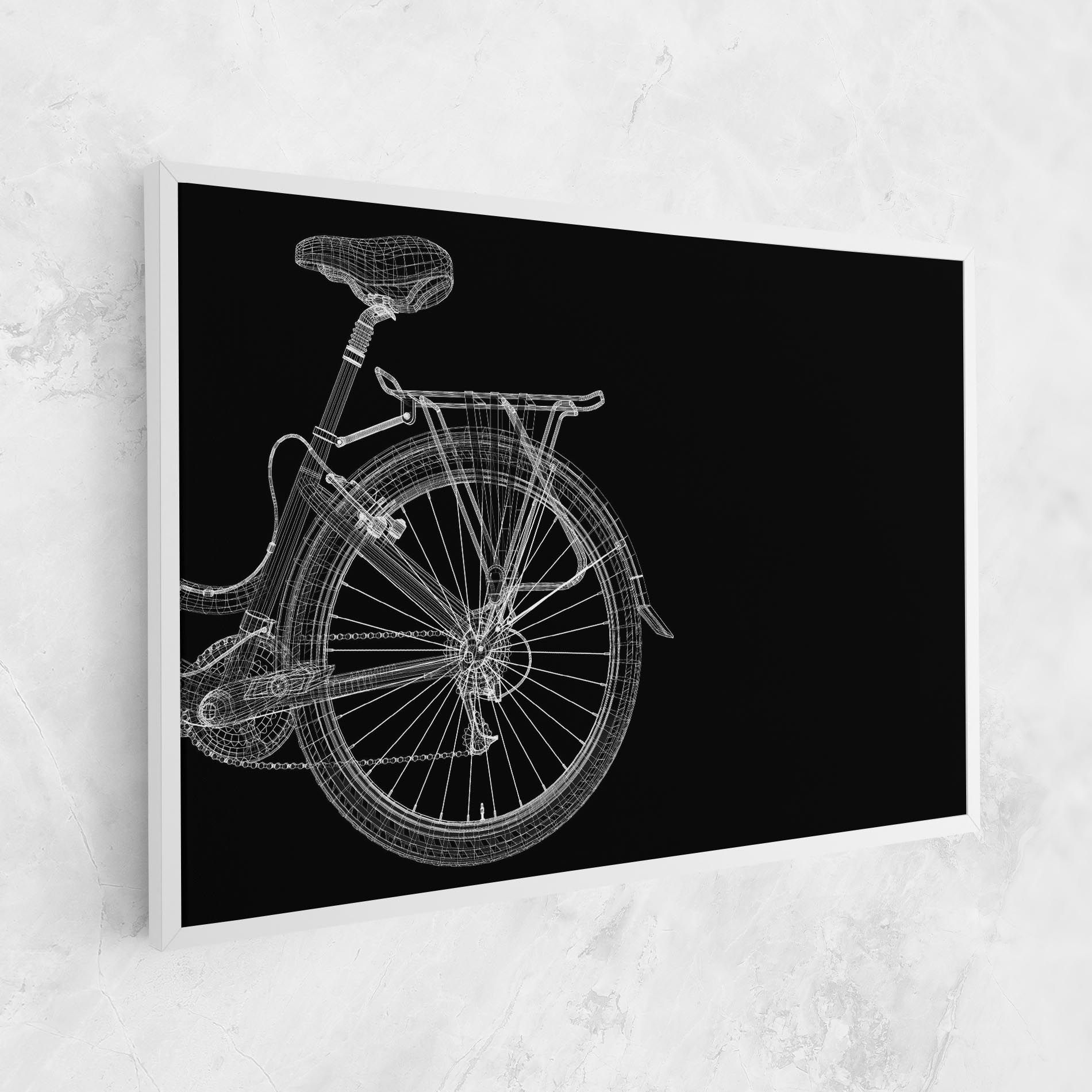 3d Wire Model Bike mockup 1