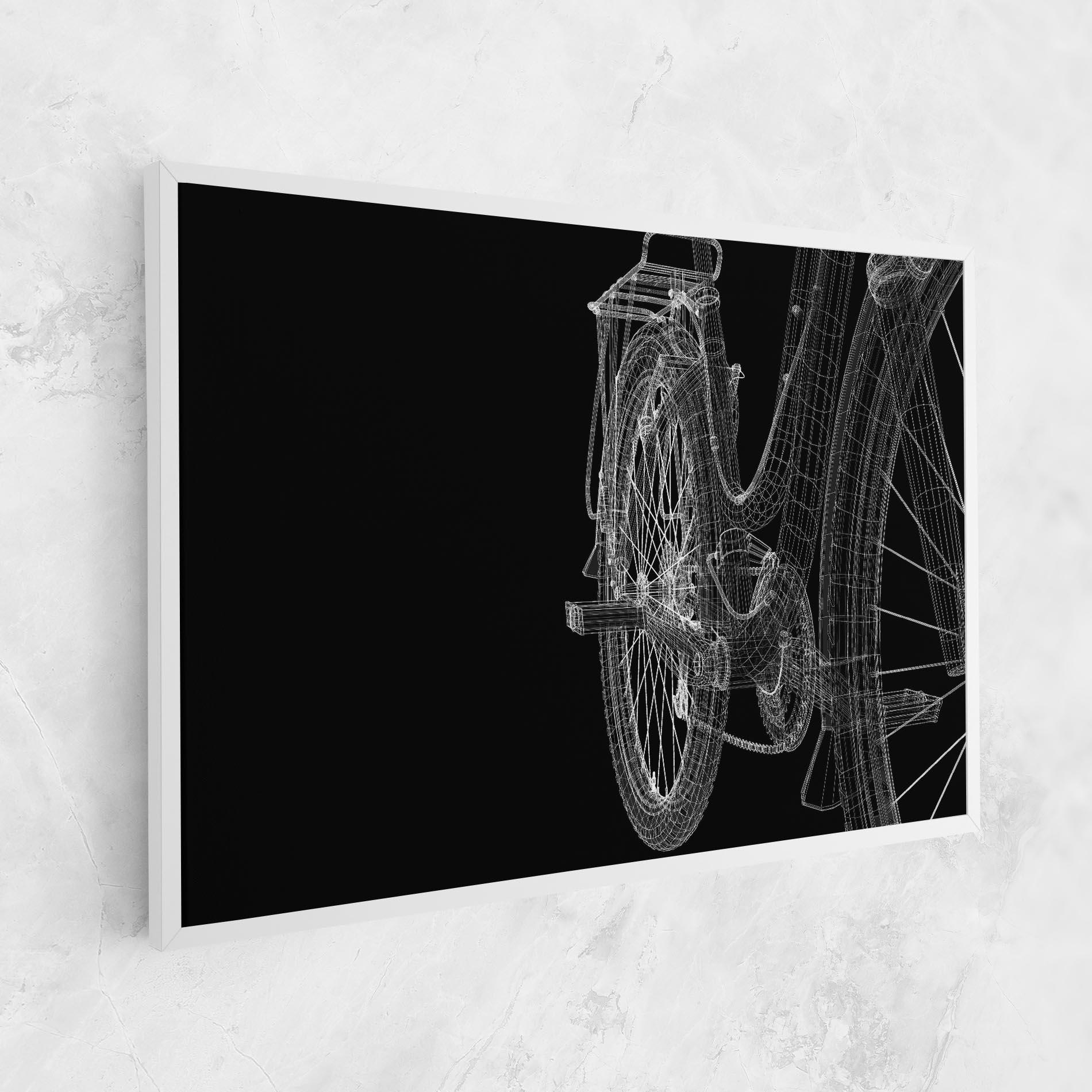 Картина на платно Bike Wire Model 3d mockup 1