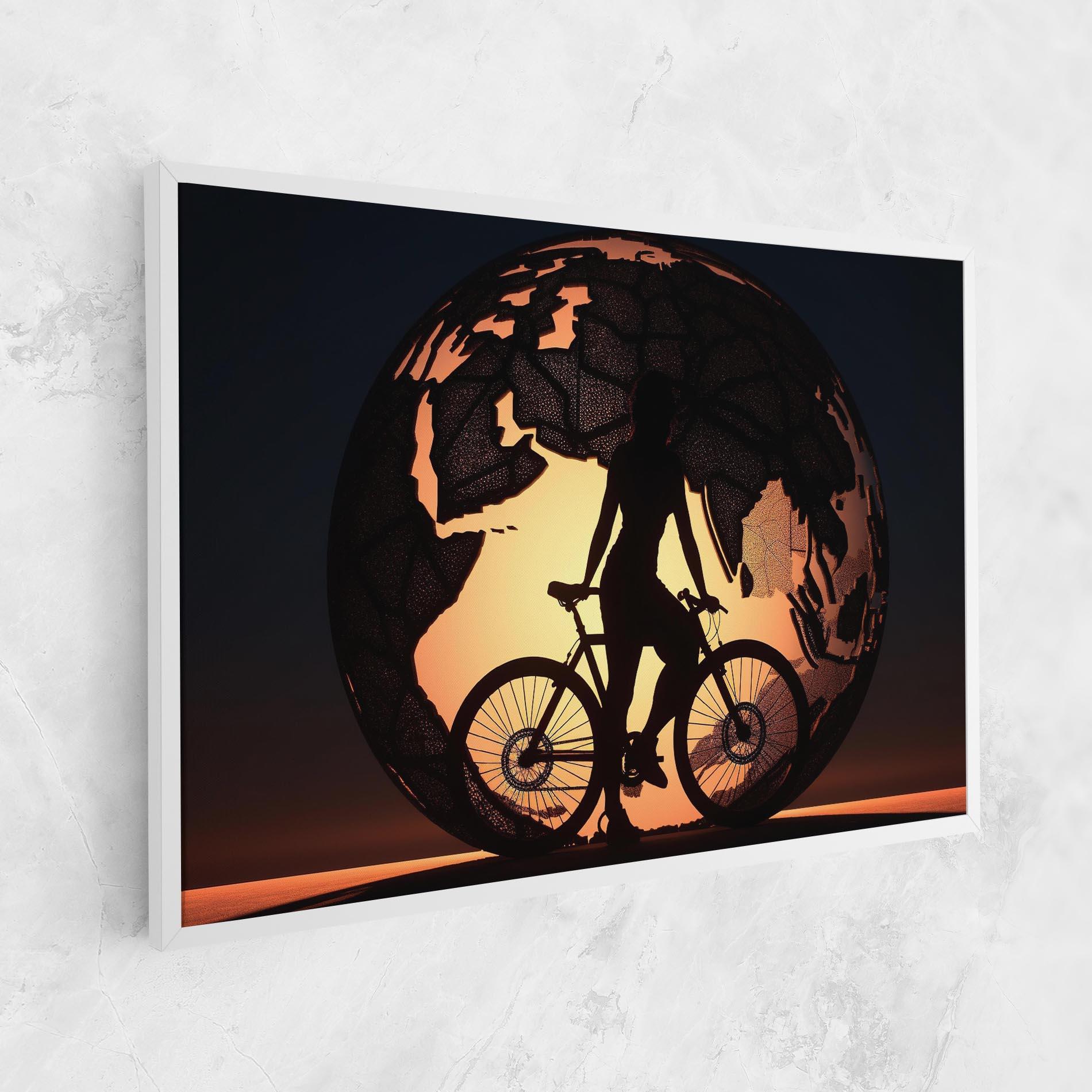 Картина на платно Globe Riding World mockup 1