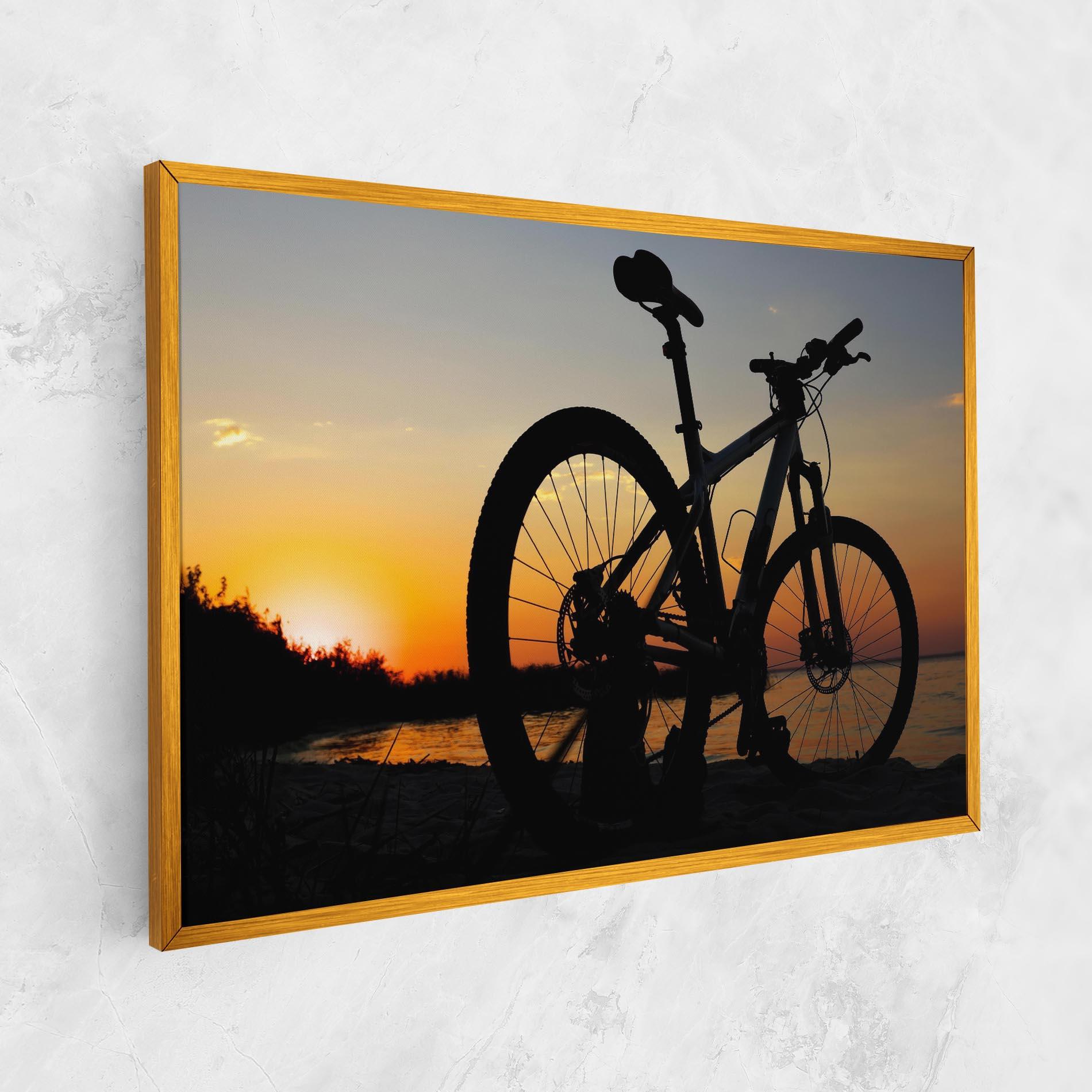 Картина на платно Beach Bike Silhouette mockup 1