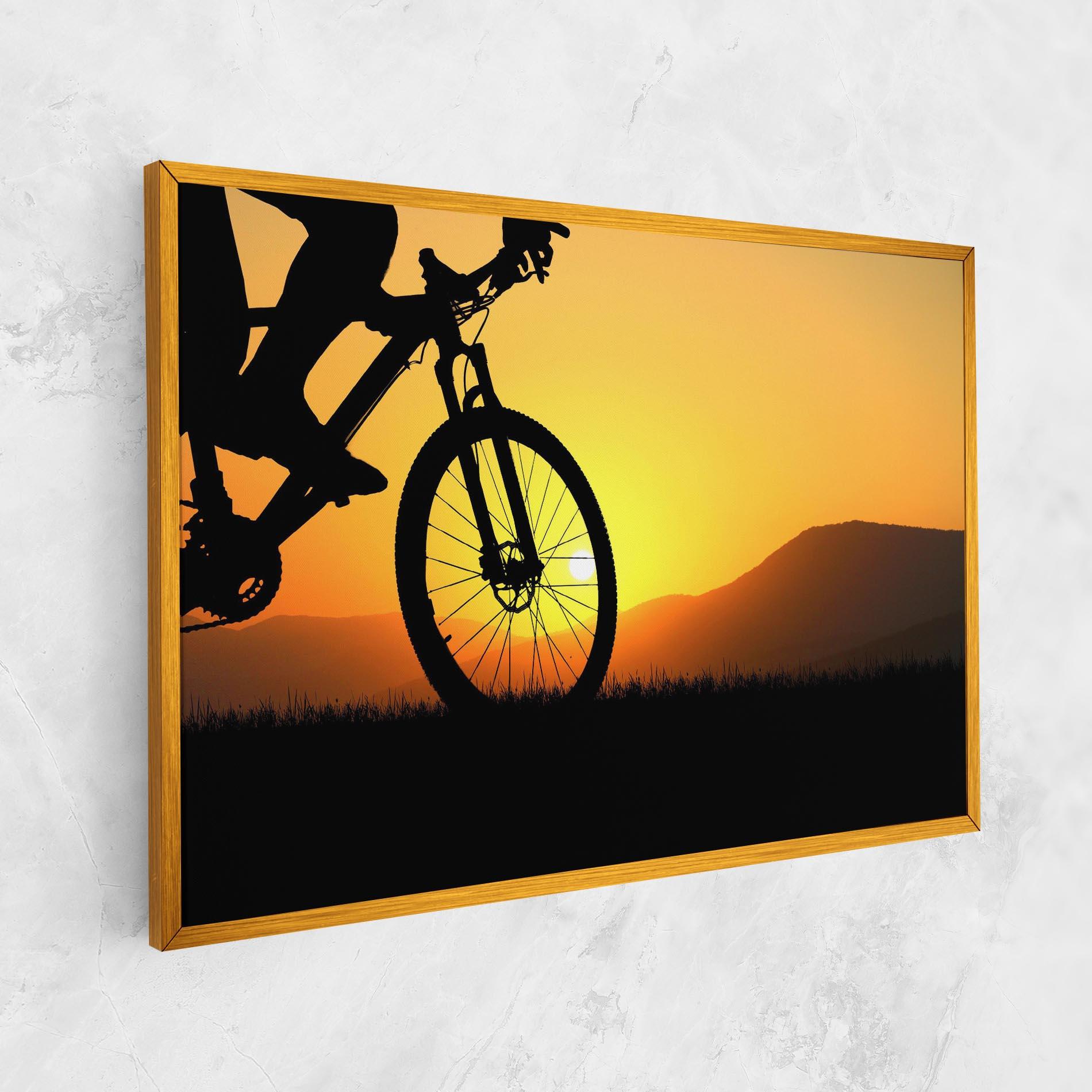Картина на платно Mtb Silhouette View mockup 1