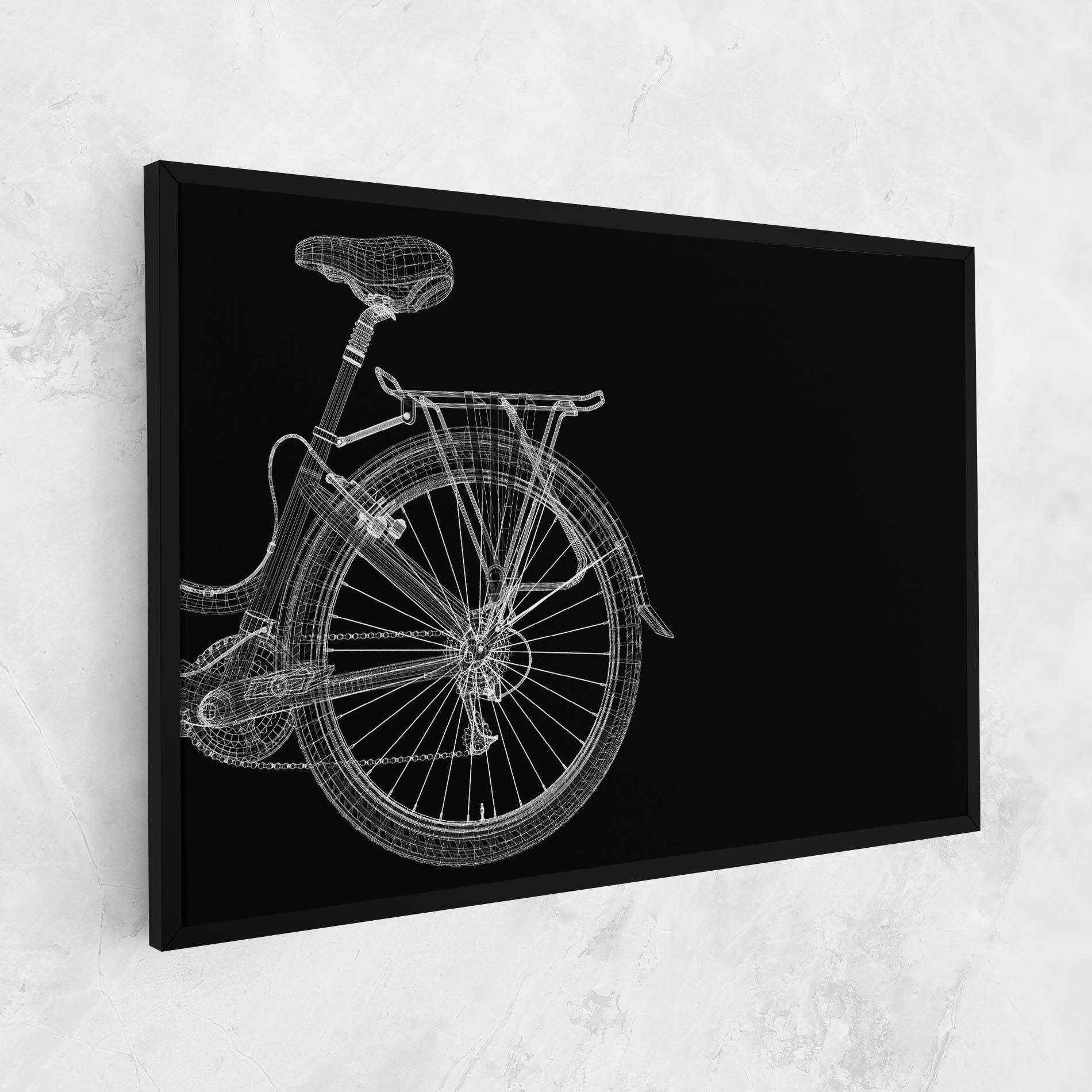 3d Wire Model Bike mockup 1
