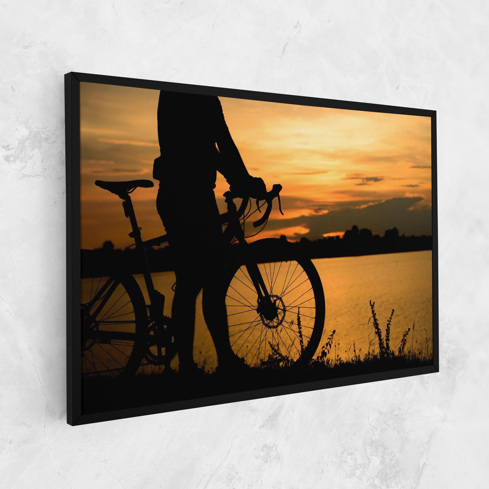Bicycle Sunset Silhouette mockup 1