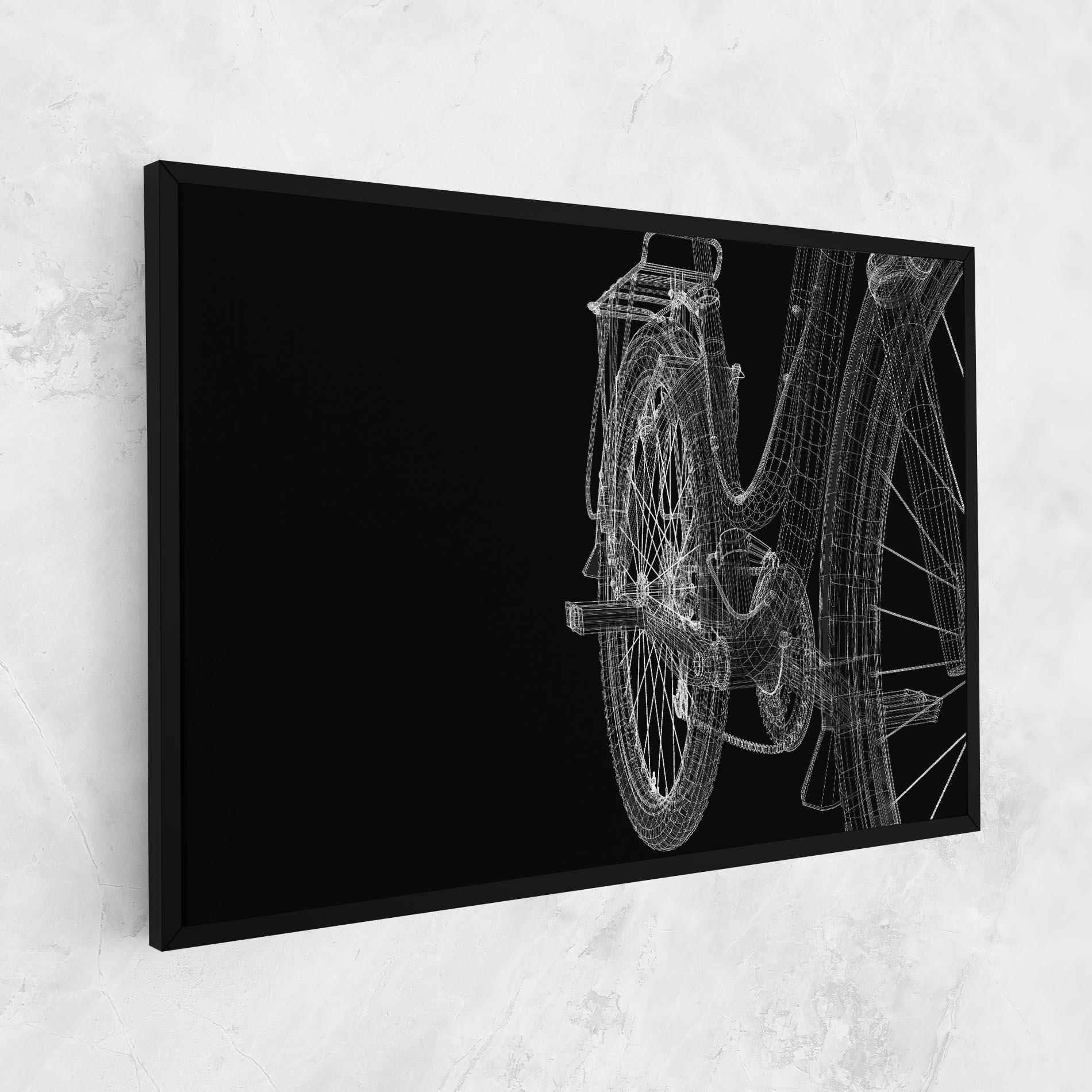 Картина на платно Bike Wire Model 3d mockup 1