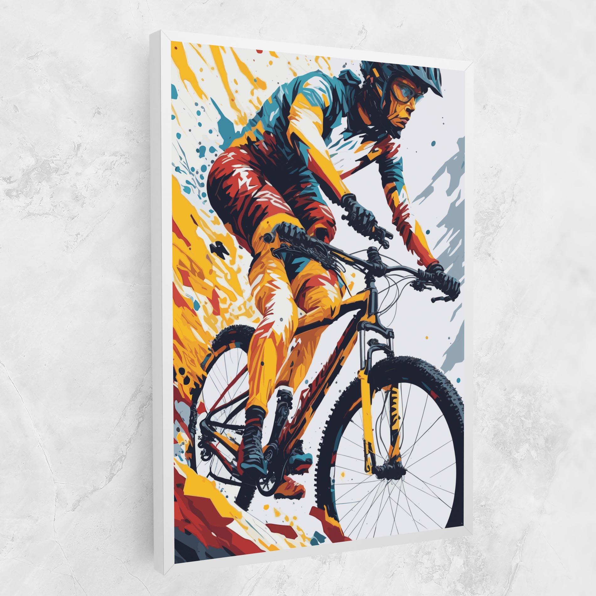 Картина на платно Yellow Bike Art mockup 1