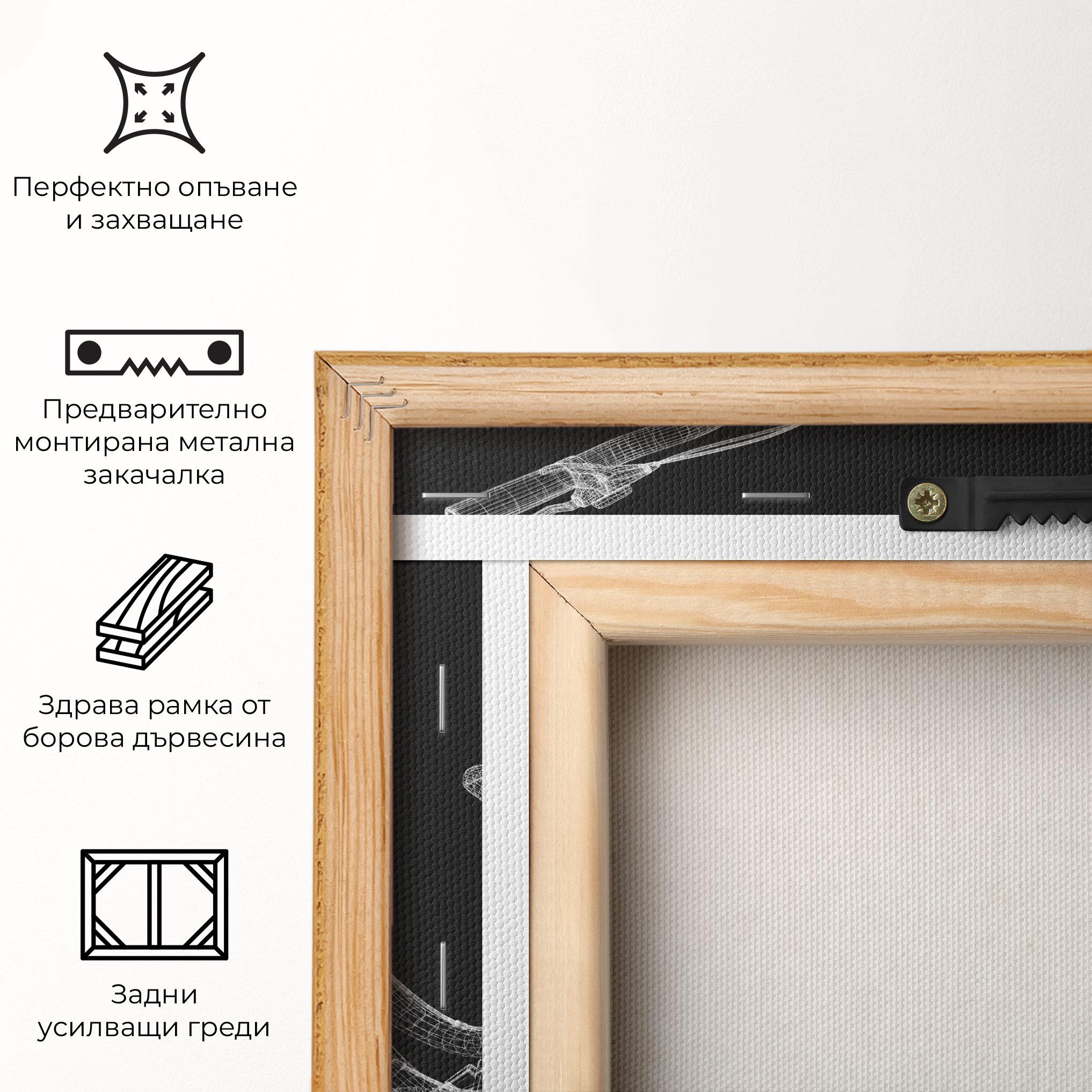 Картина на платно 3d Bike Model On Black mockup 5