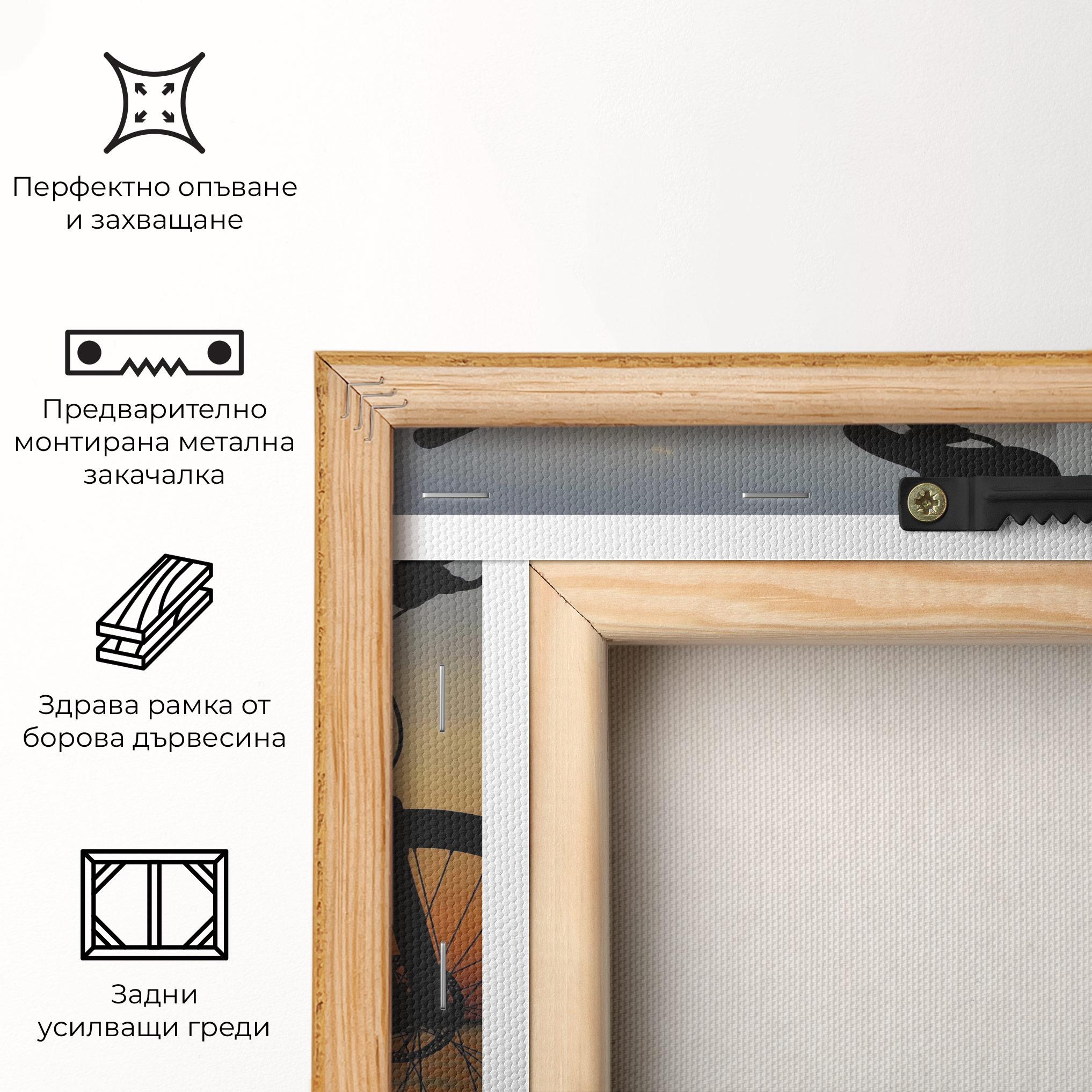 Картина на платно Beach Bike Silhouette mockup 5