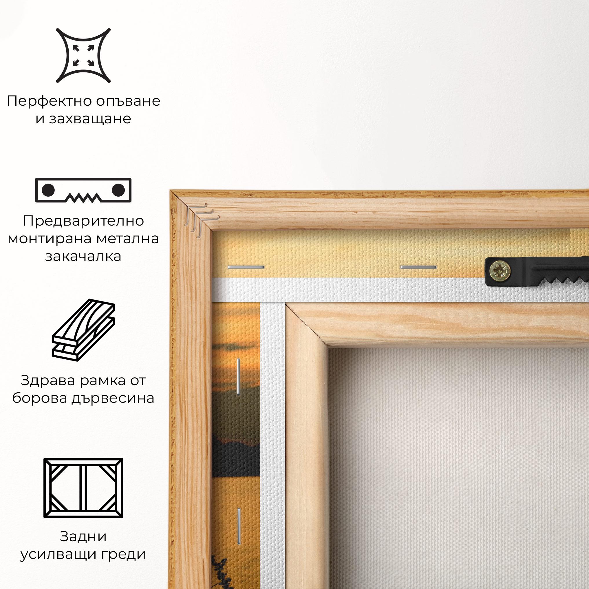 Картина на платно Bicycle Sunset Silhouette mockup 5