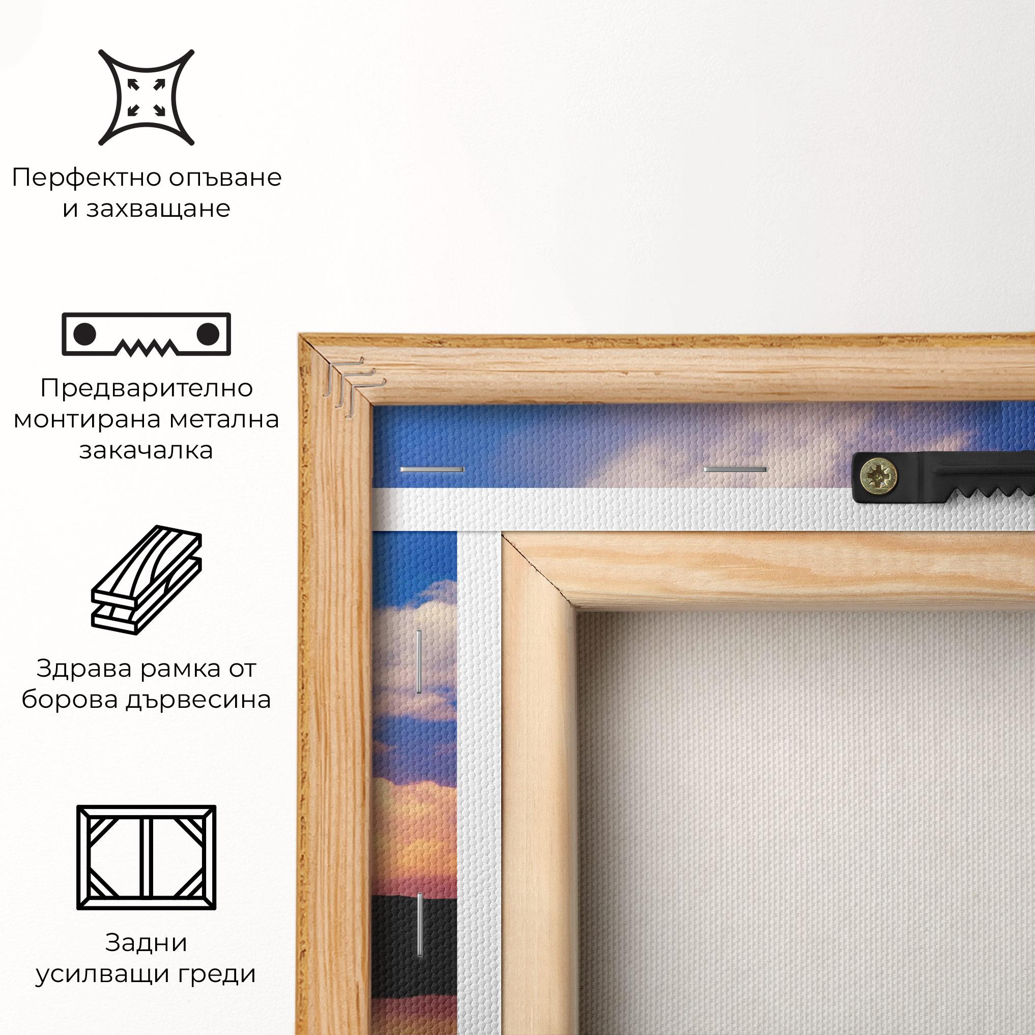 Картина на платно Bike Sunset mockup 5