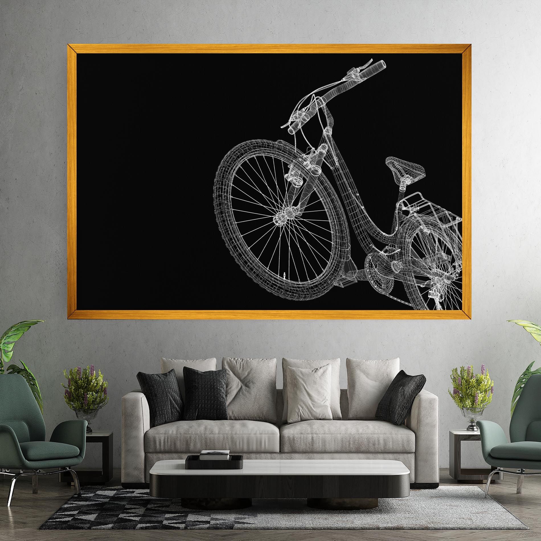 3d Bike Model On Black mockup 7