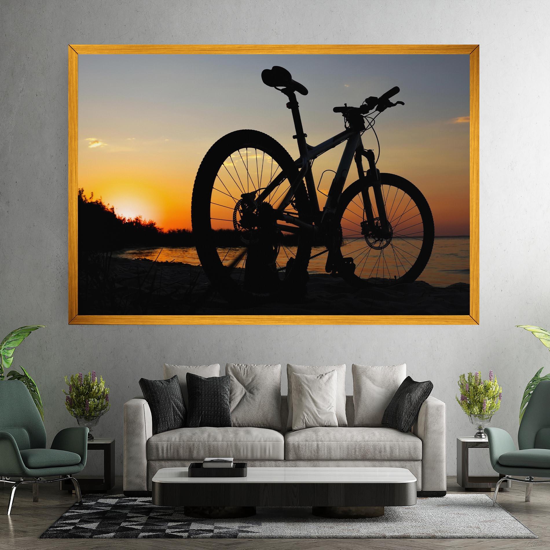 Картина на платно Beach Bike Silhouette mockup 7