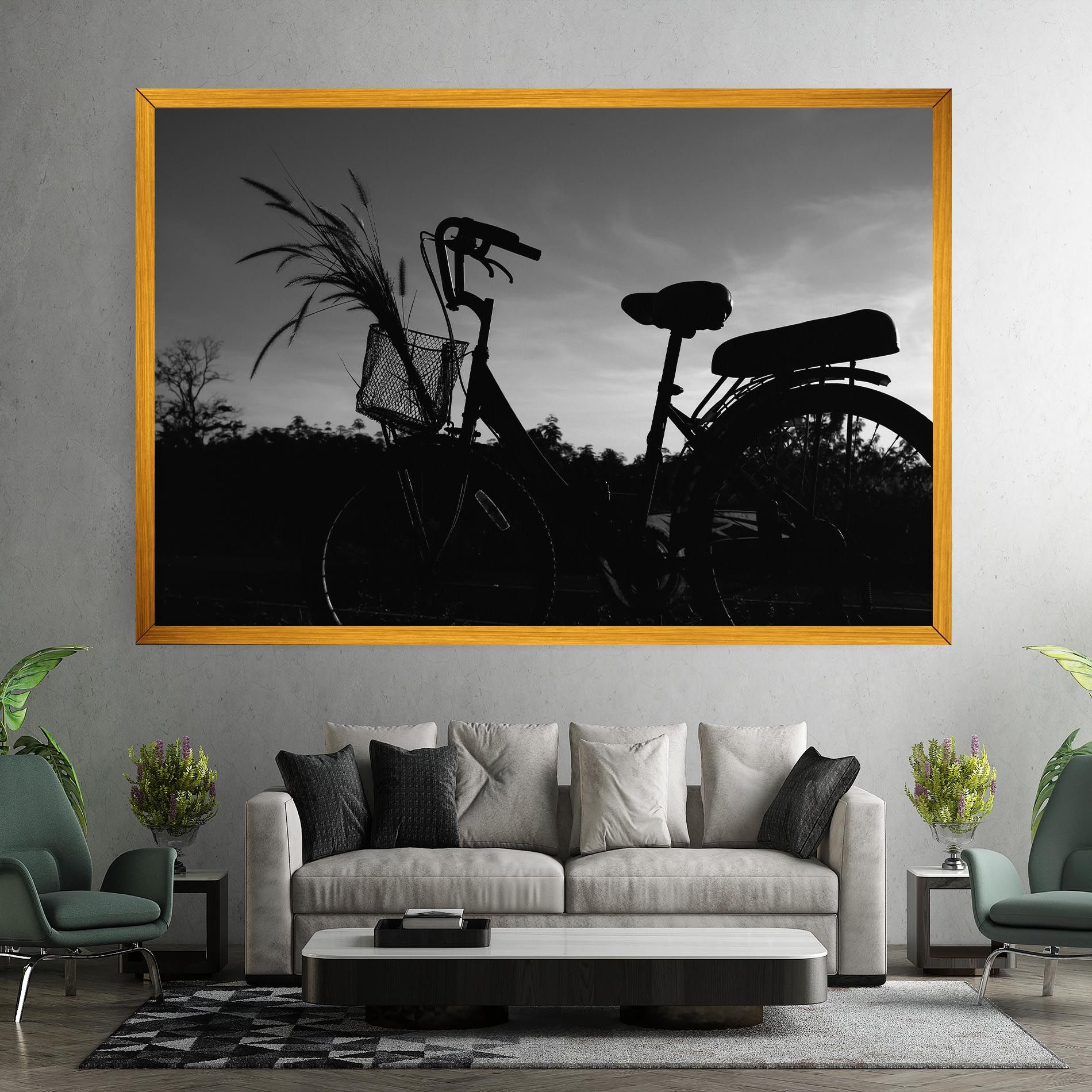 Black Bike Shilouette mockup 7