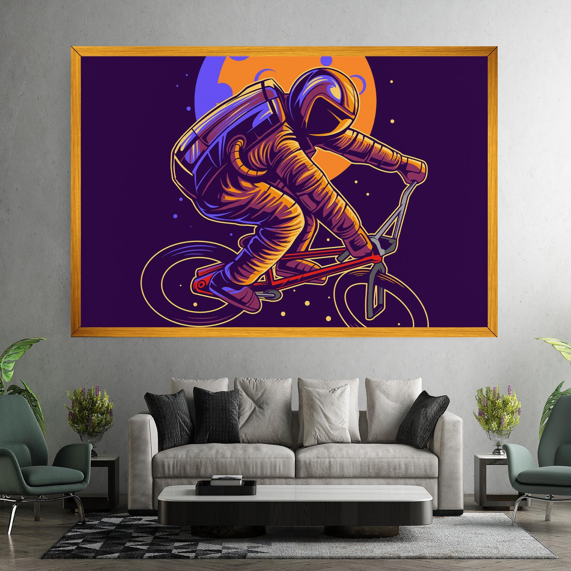 Картина на платно Moon Bike mockup 7