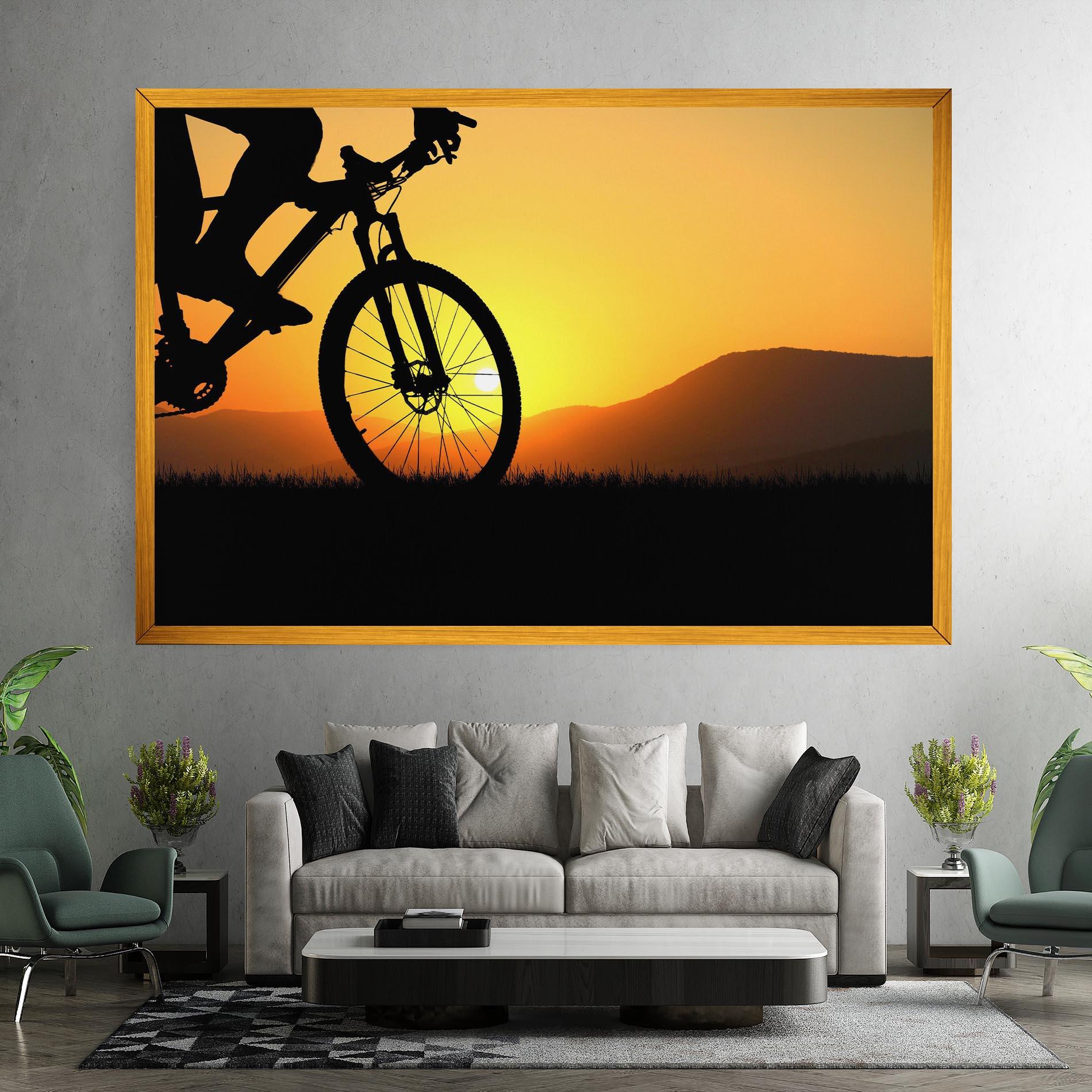 Картина на платно Mtb Silhouette View mockup 7