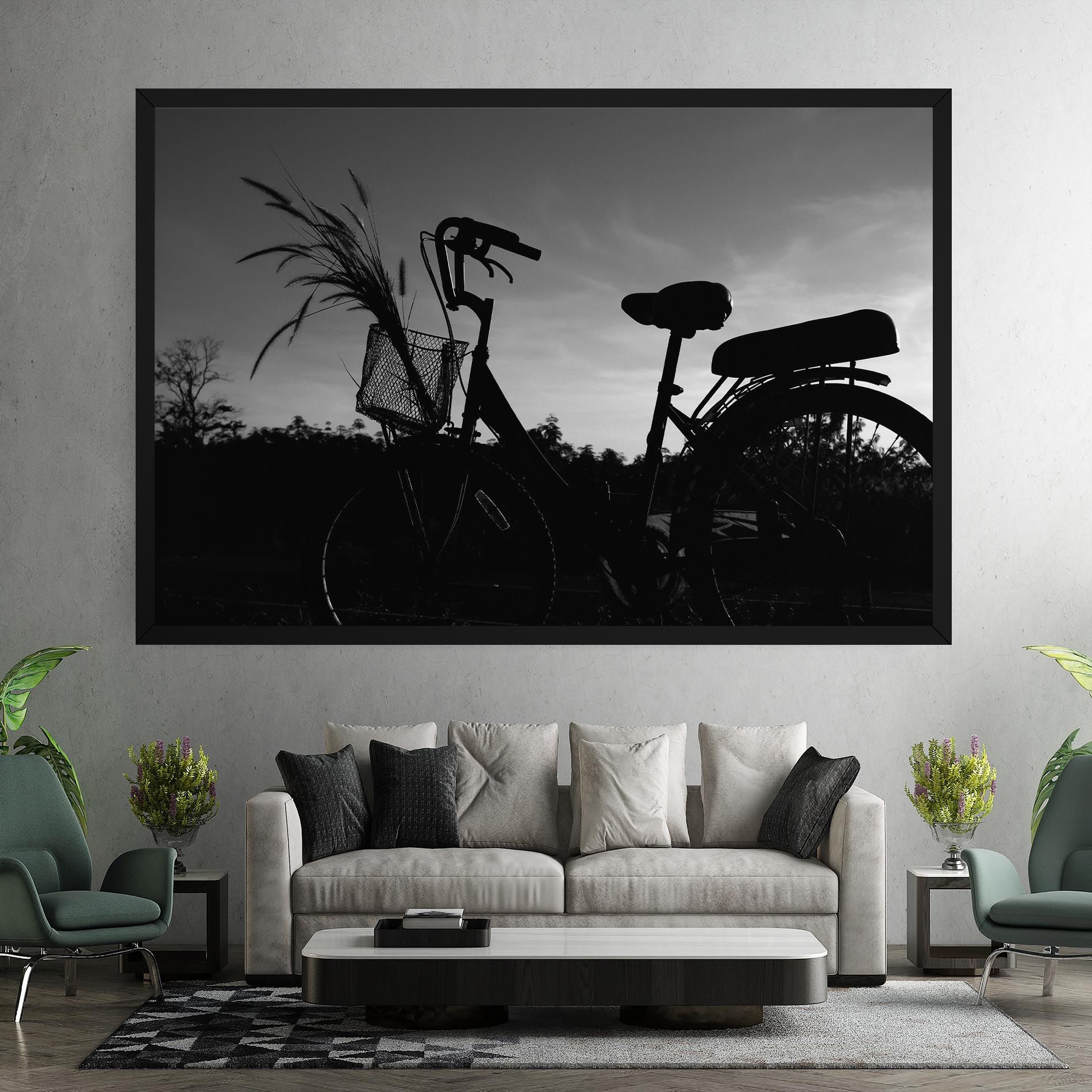 Black Bike Shilouette mockup 7