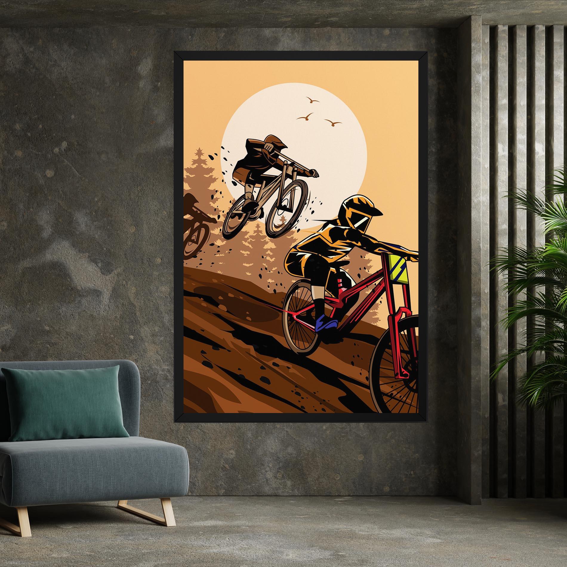 Картина на платно Downhill Bike mockup 7