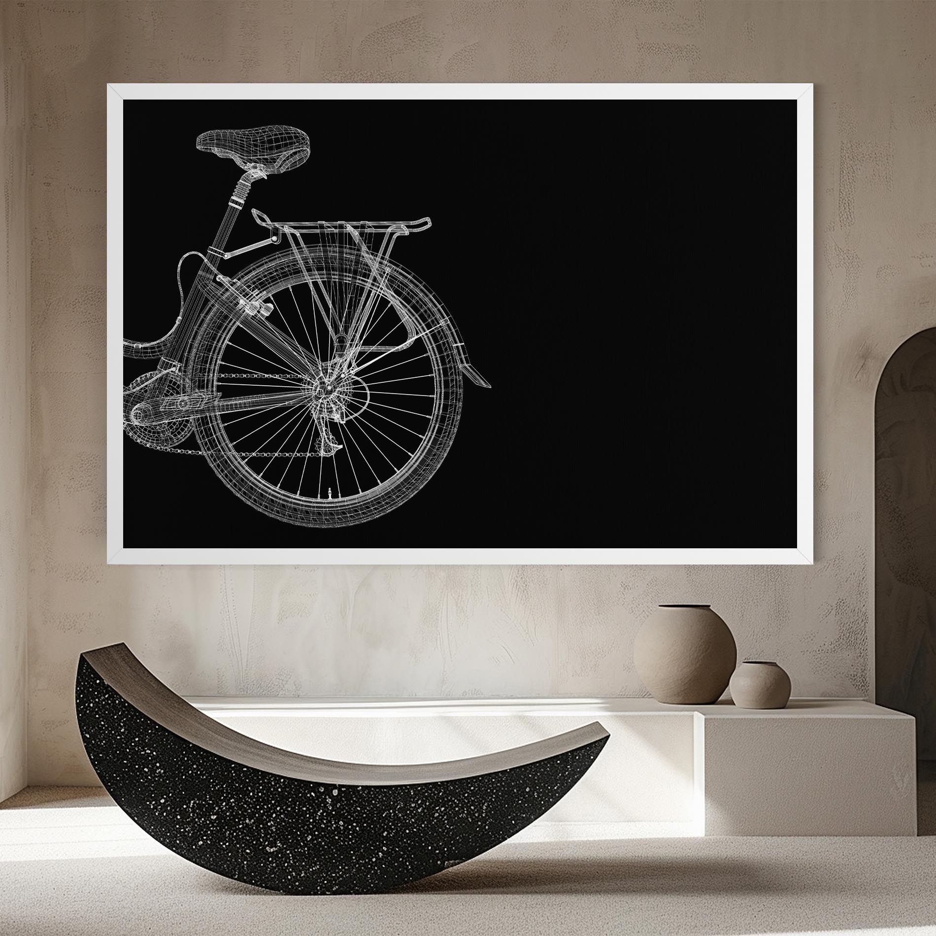 3d Wire Model Bike mockup 8