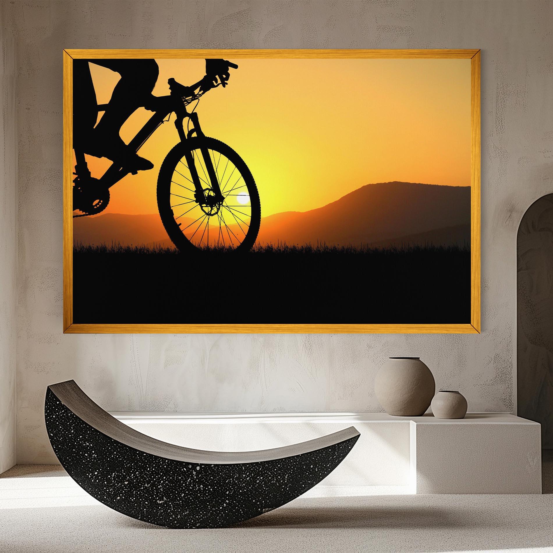 Картина на платно Mtb Silhouette View mockup 8