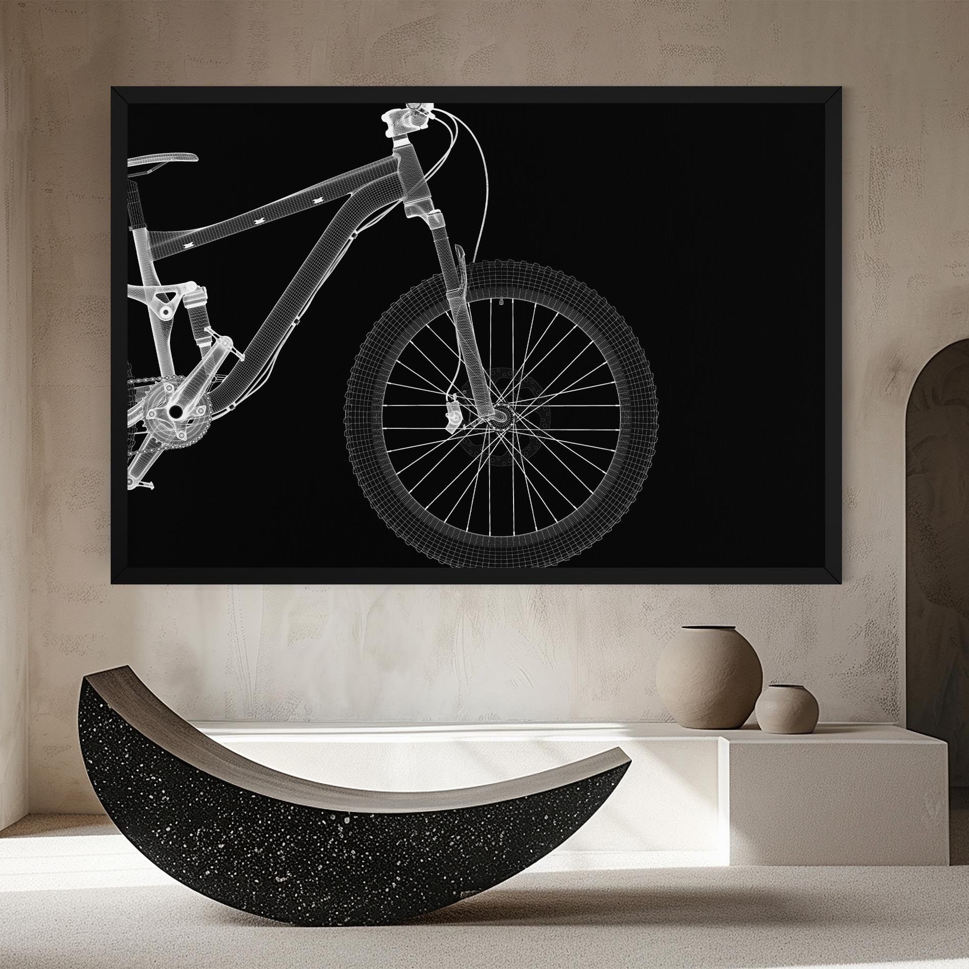 3d White Model Bike mockup 8