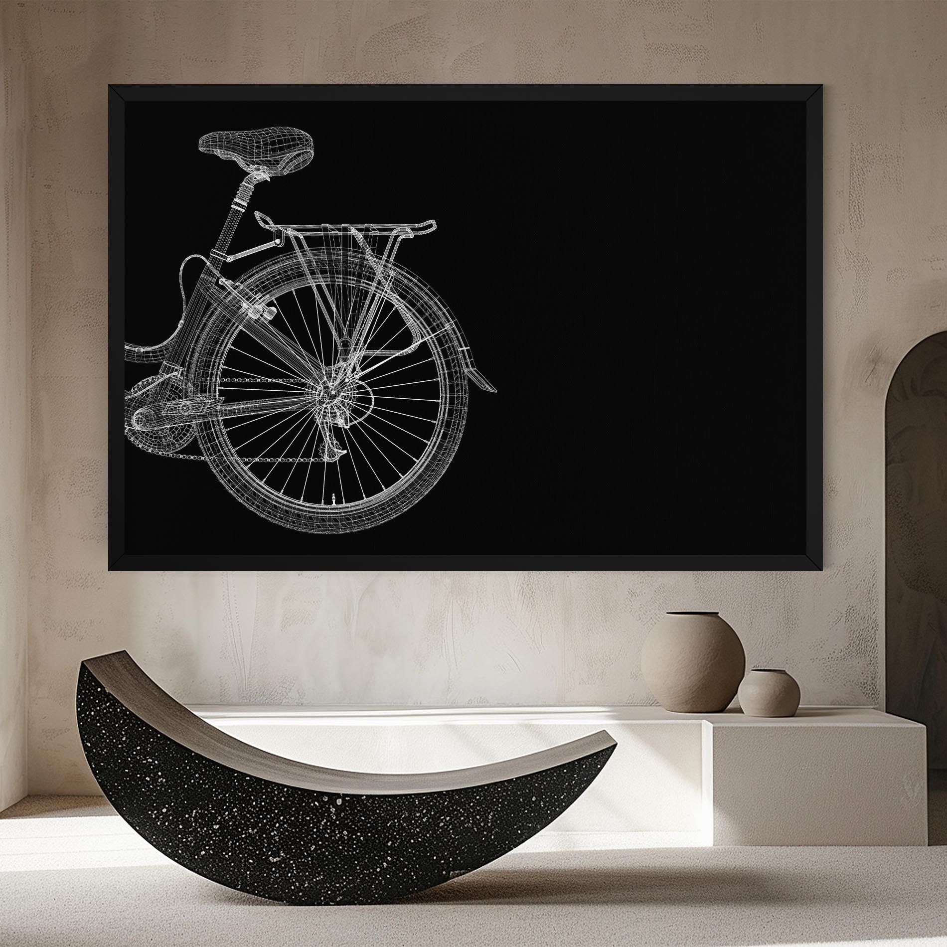 3d Wire Model Bike mockup 8