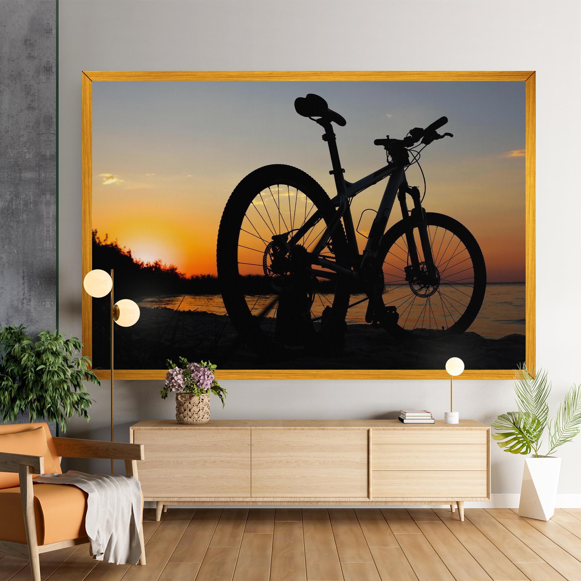 Картина на платно Beach Bike Silhouette mockup 9