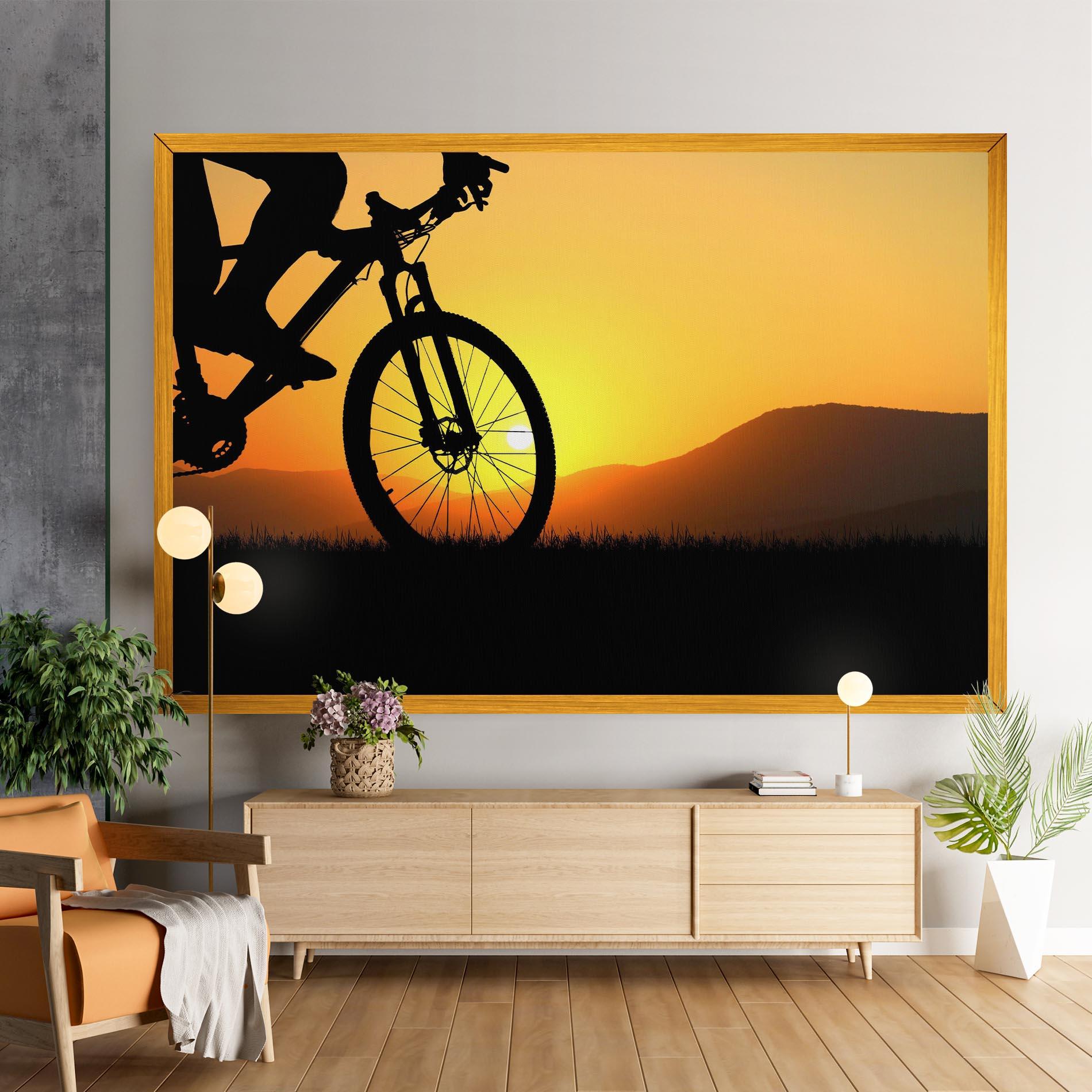 Картина на платно Mtb Silhouette View mockup 9
