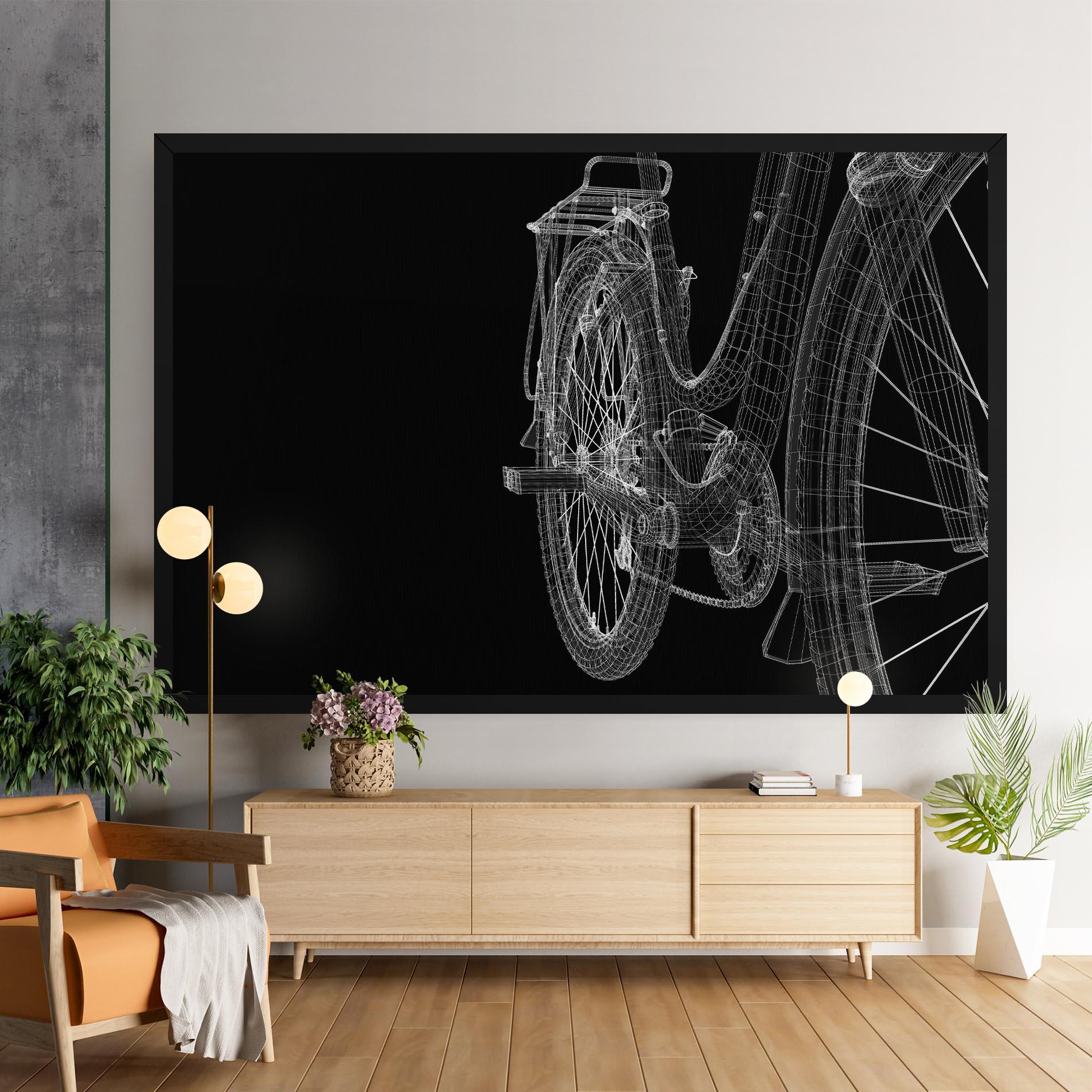 Картина на платно Bike Wire Model 3d mockup 9