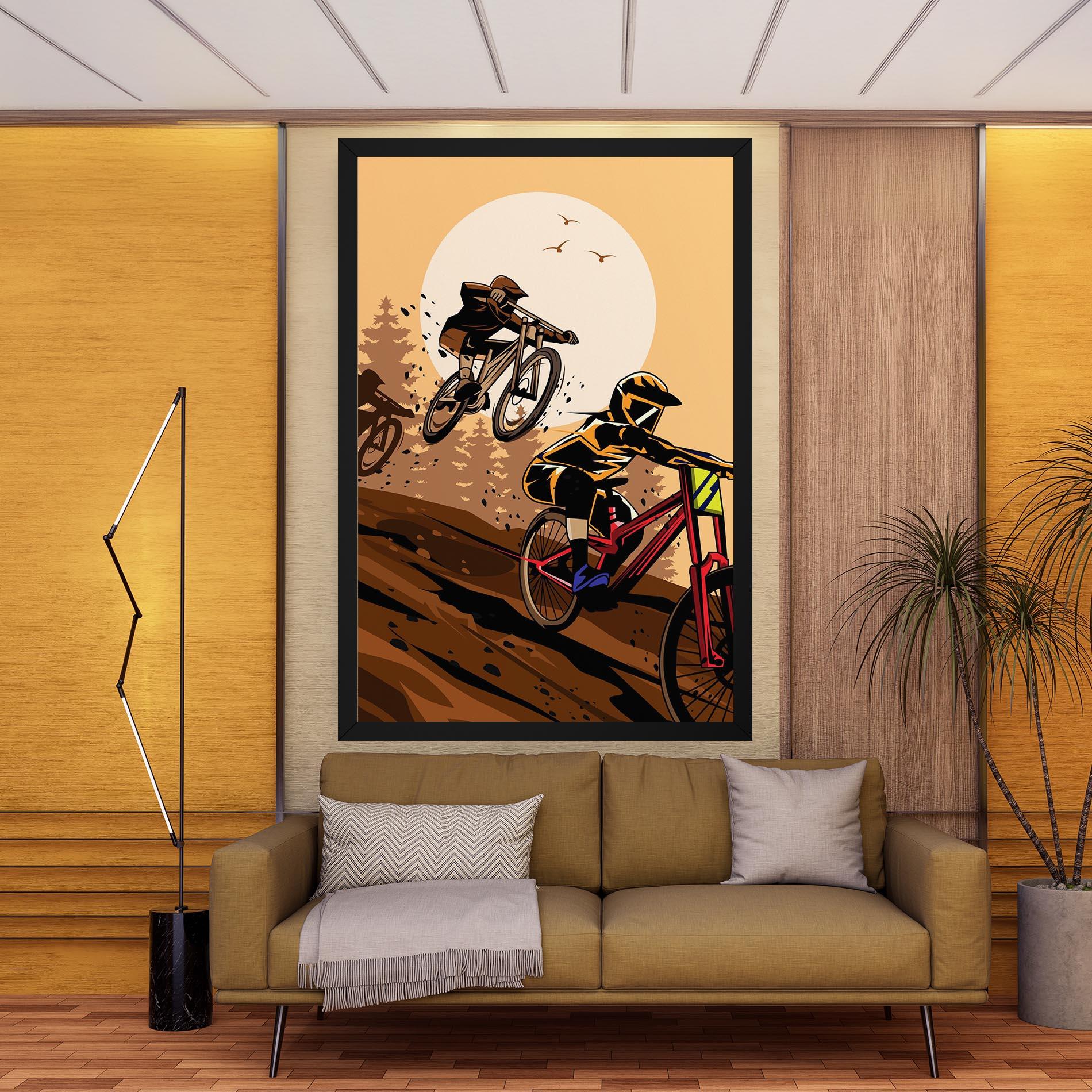 Картина на платно Downhill Bike mockup 9