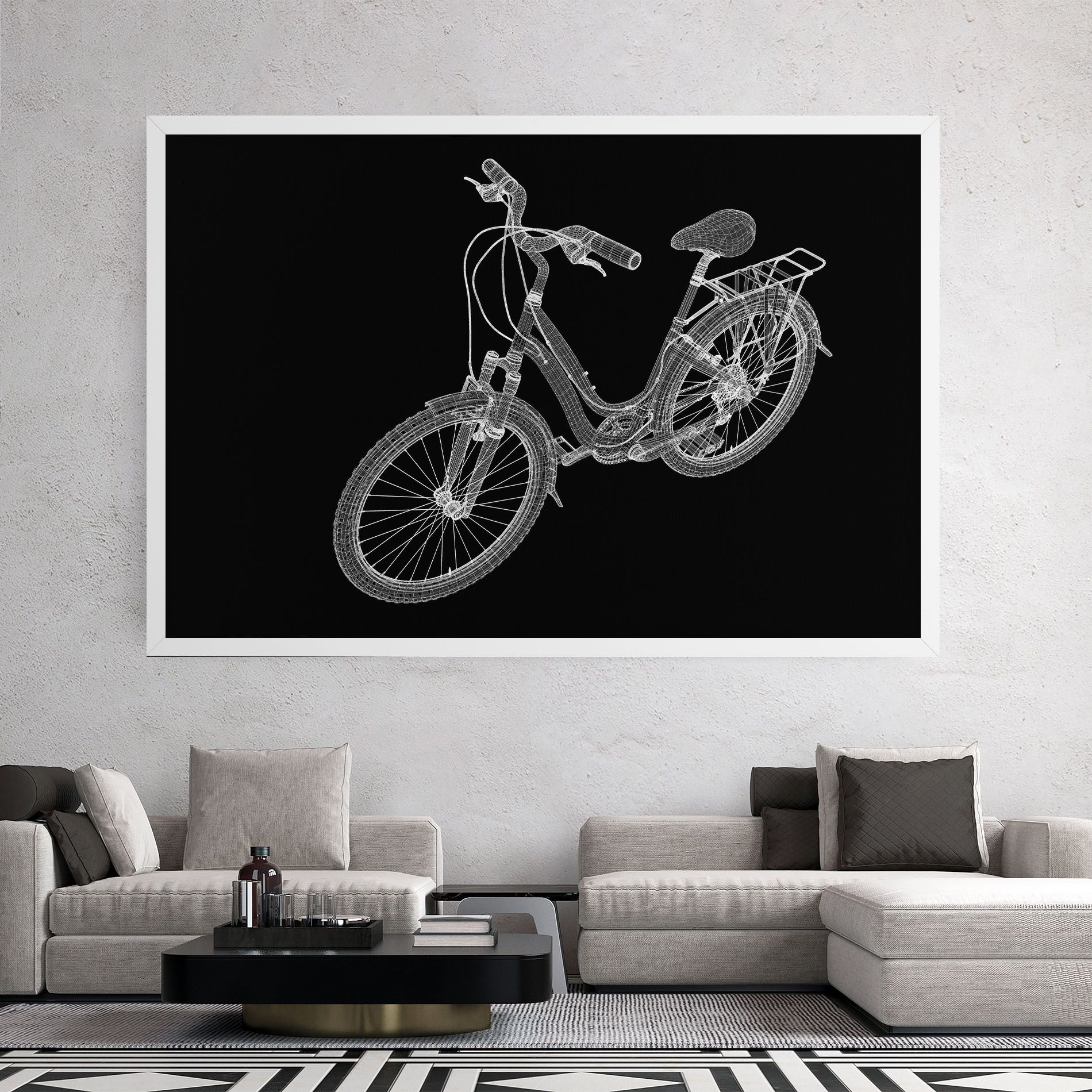 Bicycle 3d Model mockup 2