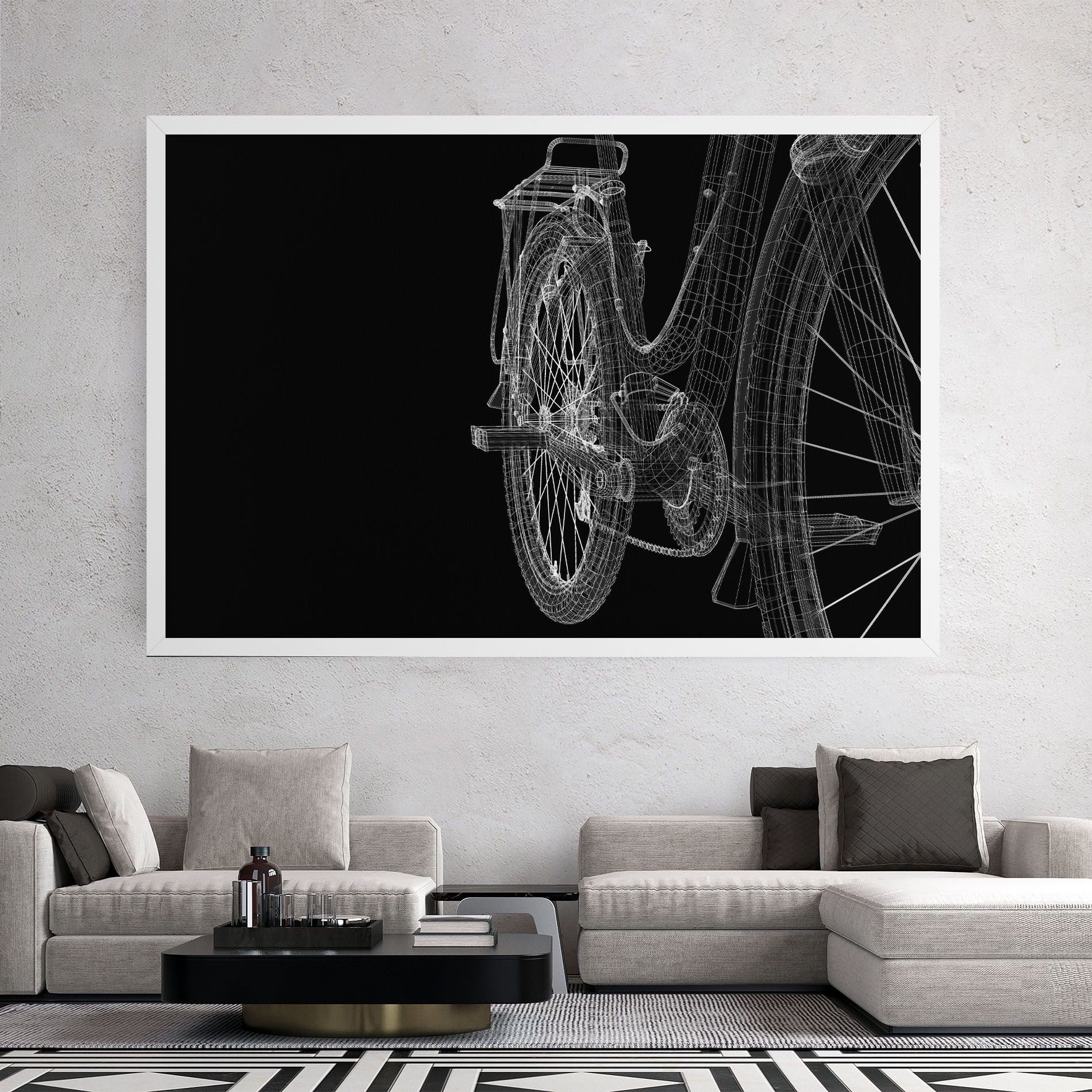 Bike Wire Model 3d mockup 2