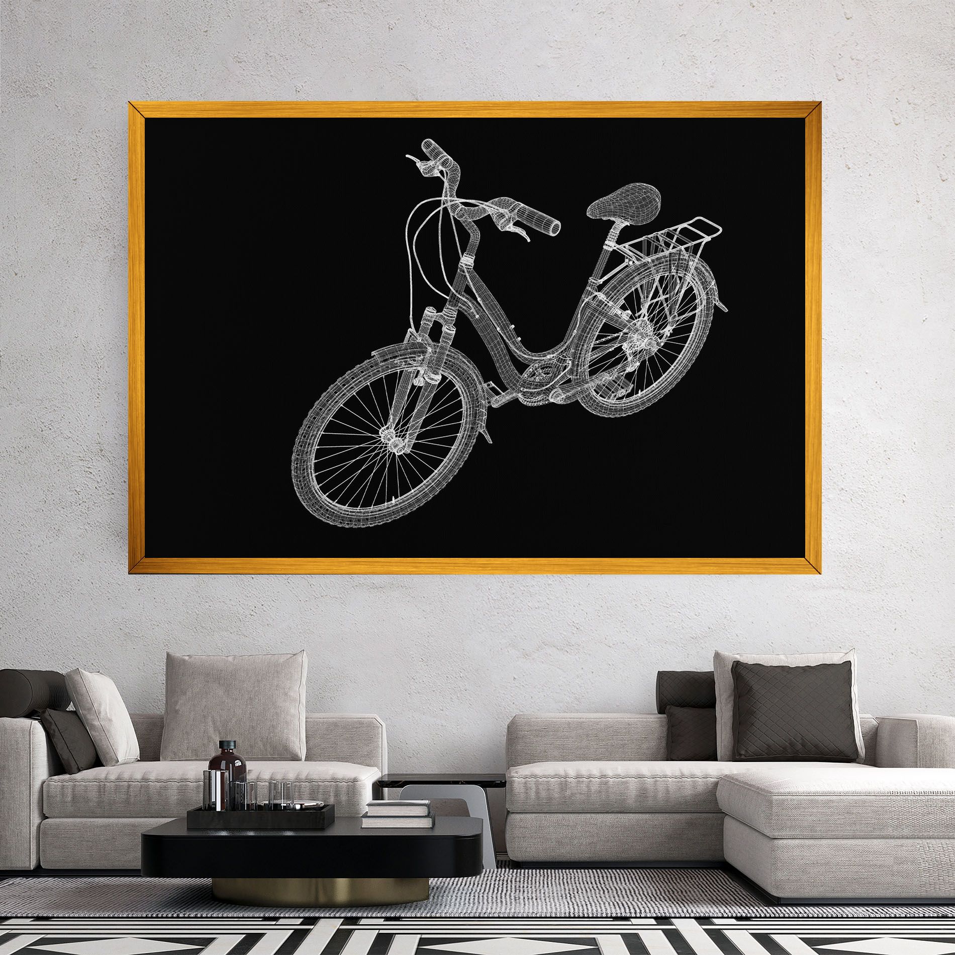 Bicycle 3d Model mockup 2