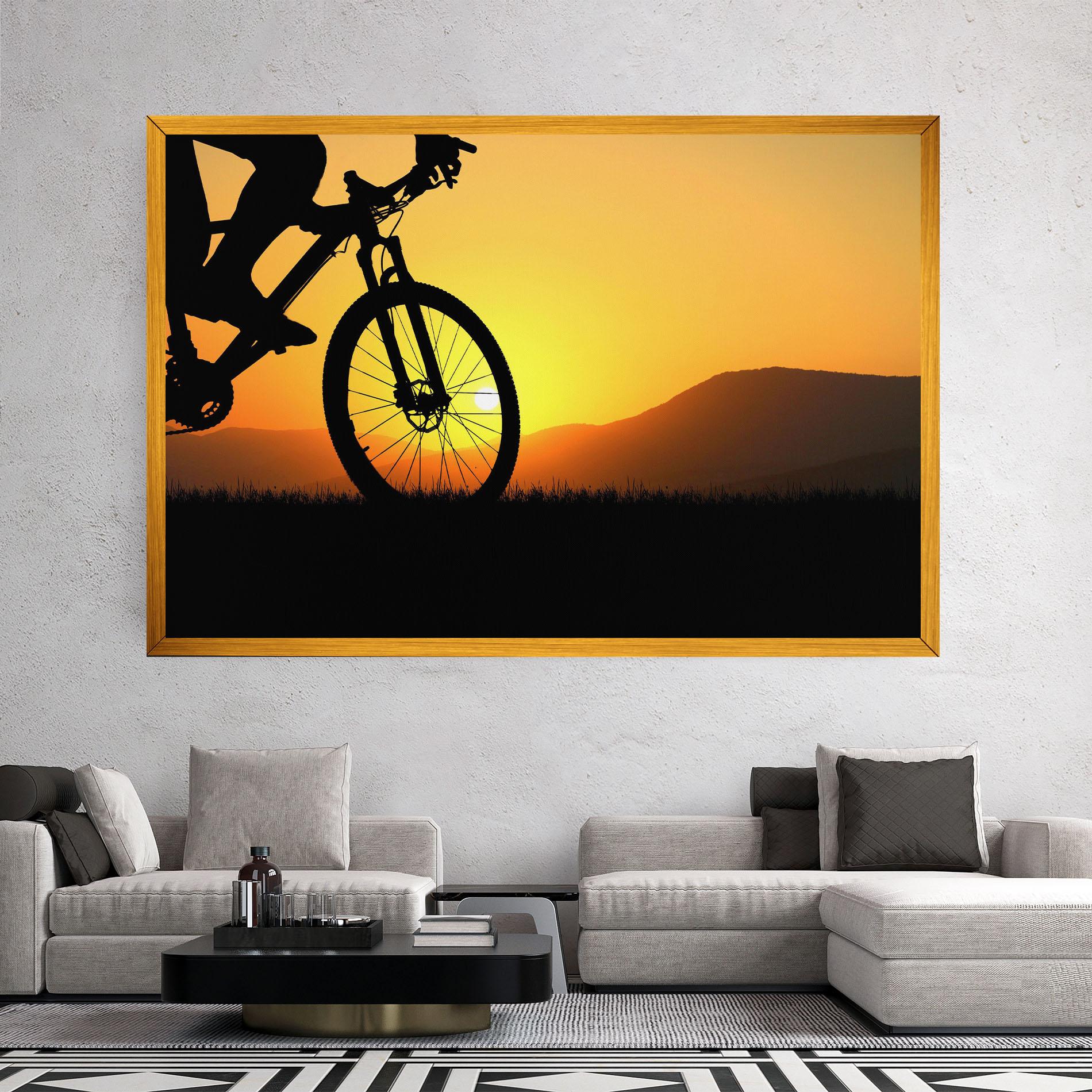 Картина на платно Mtb Silhouette View mockup 2