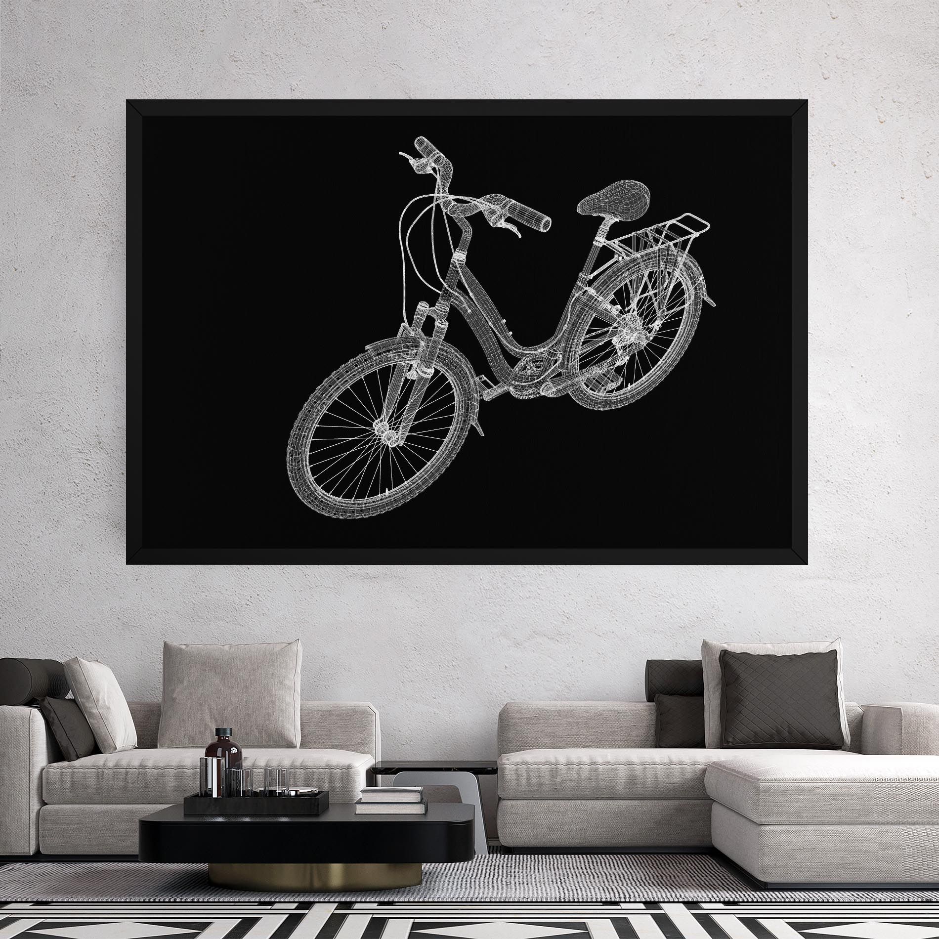 Bicycle 3d Model mockup 2