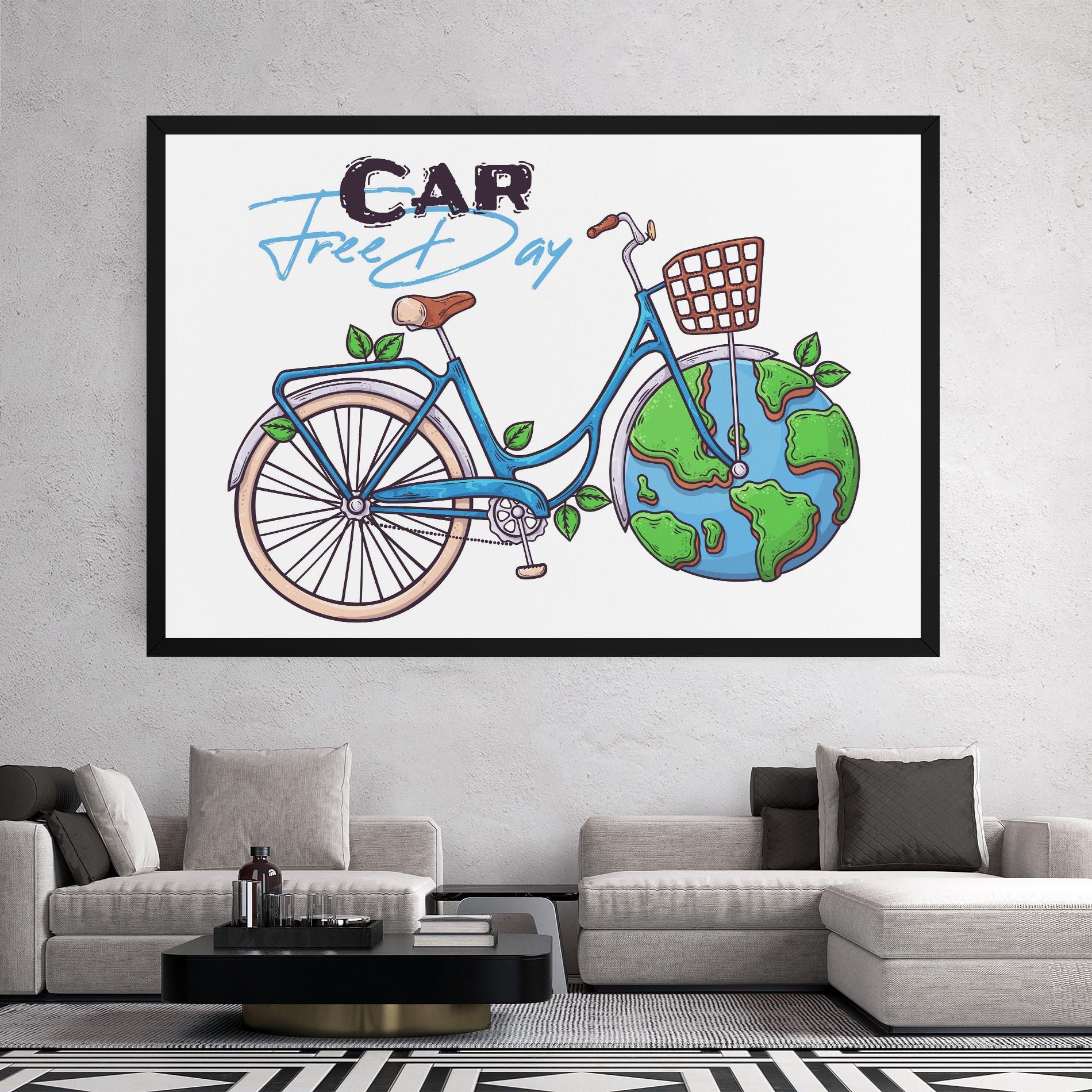 Картина на платно Free Day Bike mockup 2