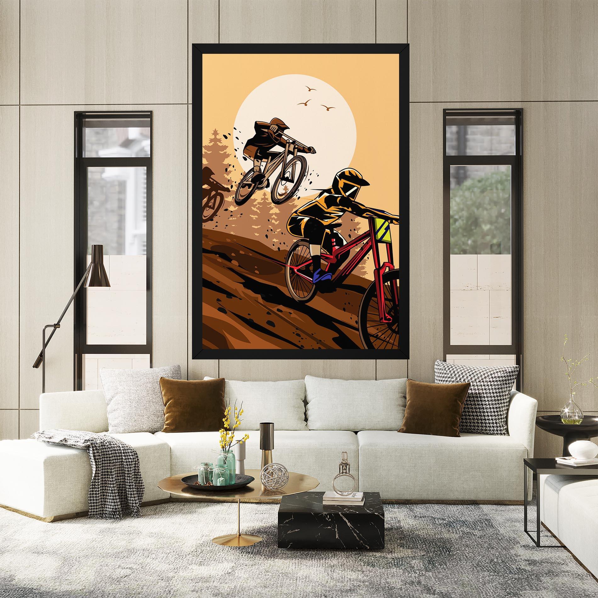 Картина на платно Downhill Bike mockup 2