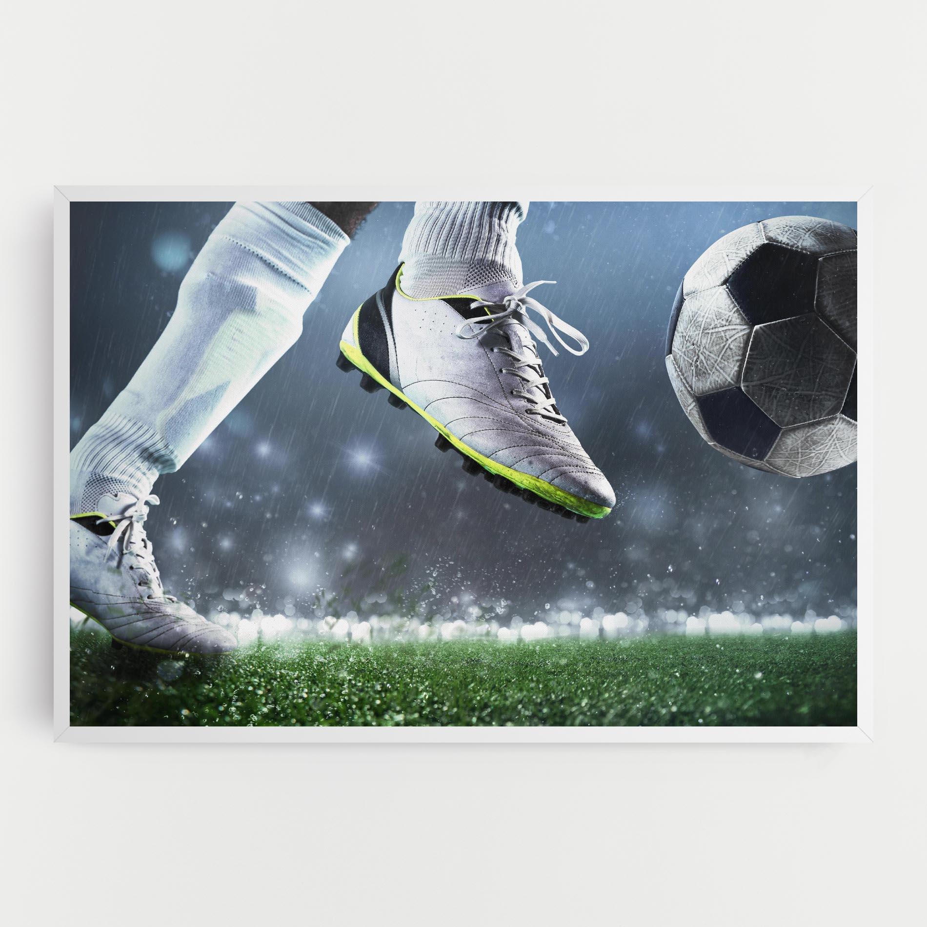 Картина на платно Close Up Football Scene mockup 0