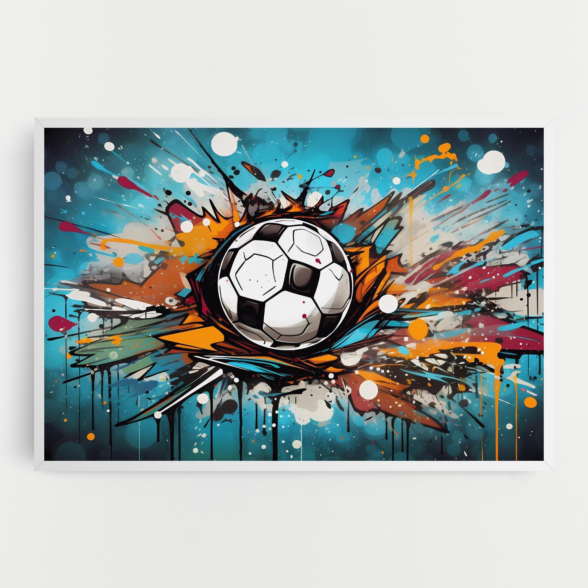 Картина на платно Football Graffiti Style mockup 0