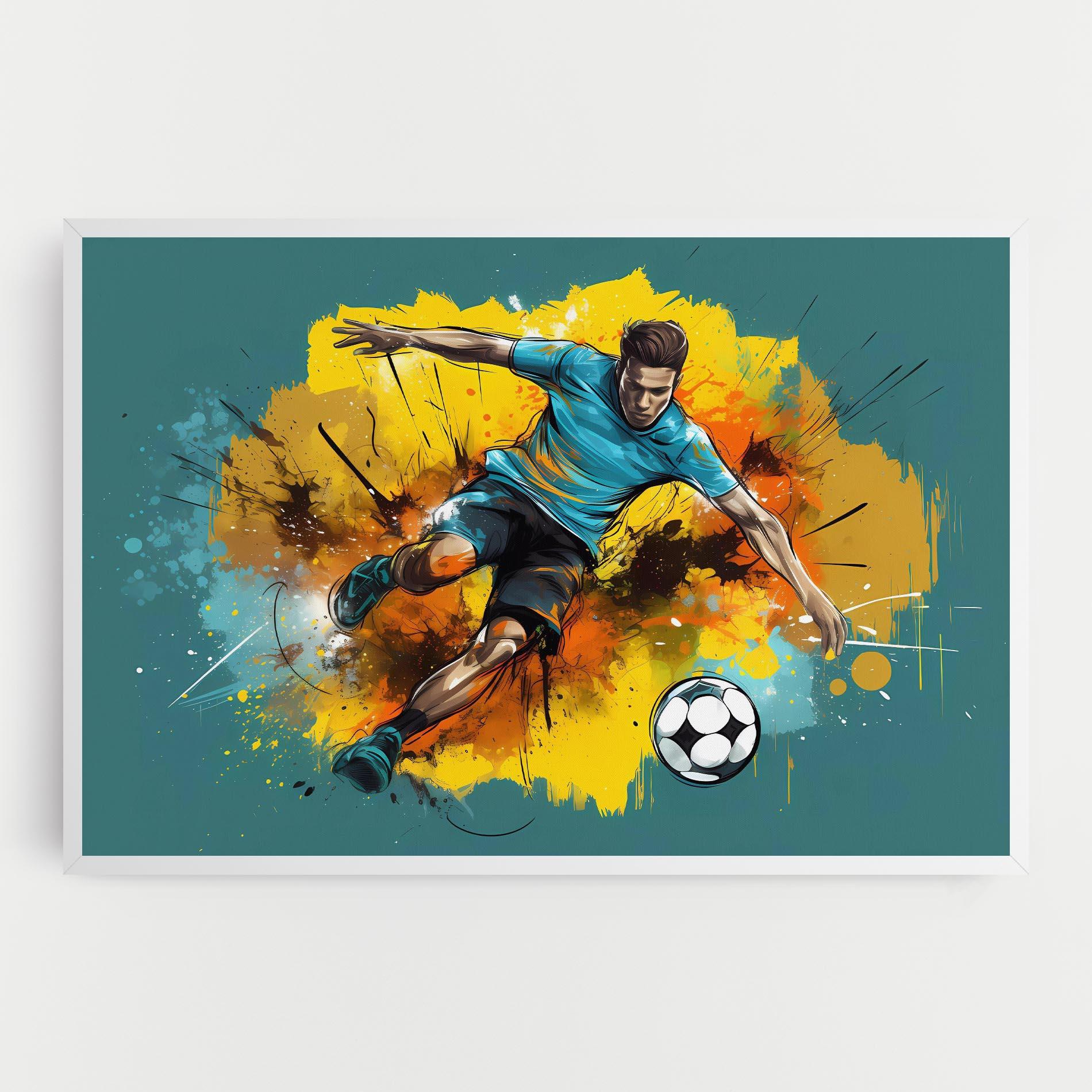 Картина на платно Football Player Painting mockup 0